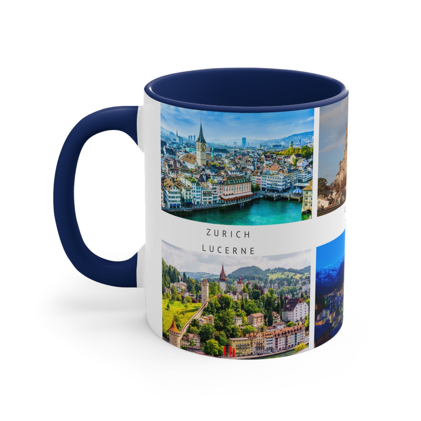Switzerland! This Travel Accent Coffee Mug is a part of a Travel Series for you to choose from. 11oz. Great as a gift or get one to enjoy yourself.