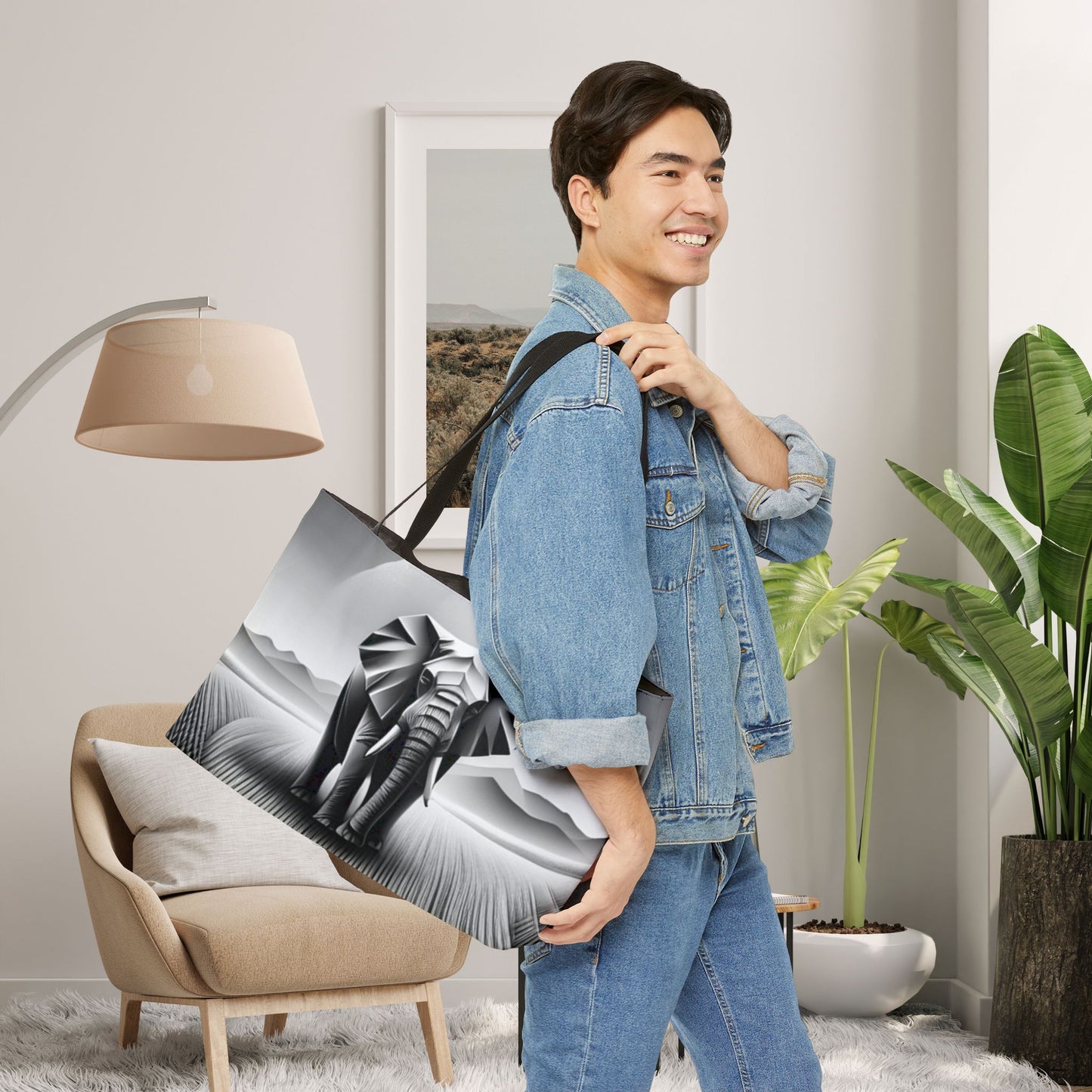 Elephant Origami Weekender Tote Bag
