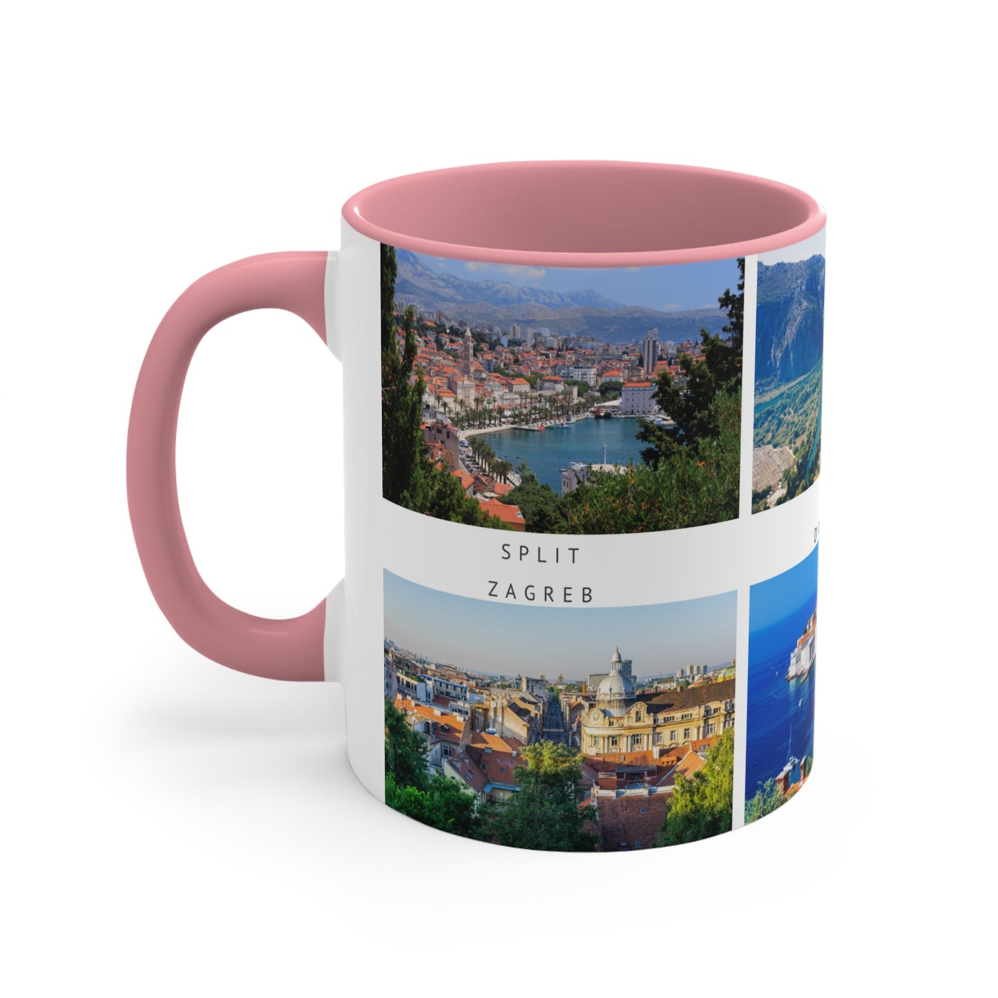 Croatia! This Travel Accent Coffee Mug is a part of a Travel Series for you to choose from. 11oz. Great as a gift or get one to enjoy yourself.
