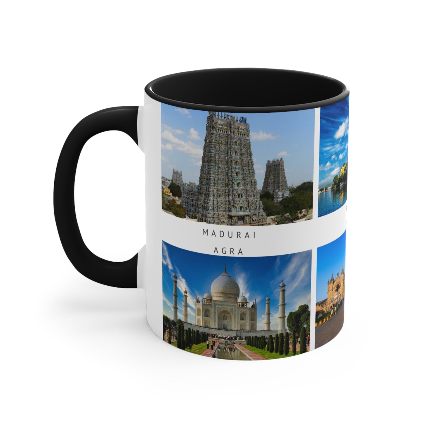 India! This Travel Accent Coffee Mug is a part of a Travel Series for you to choose from. 11oz. Great as a gift or get one to enjoy yourself.