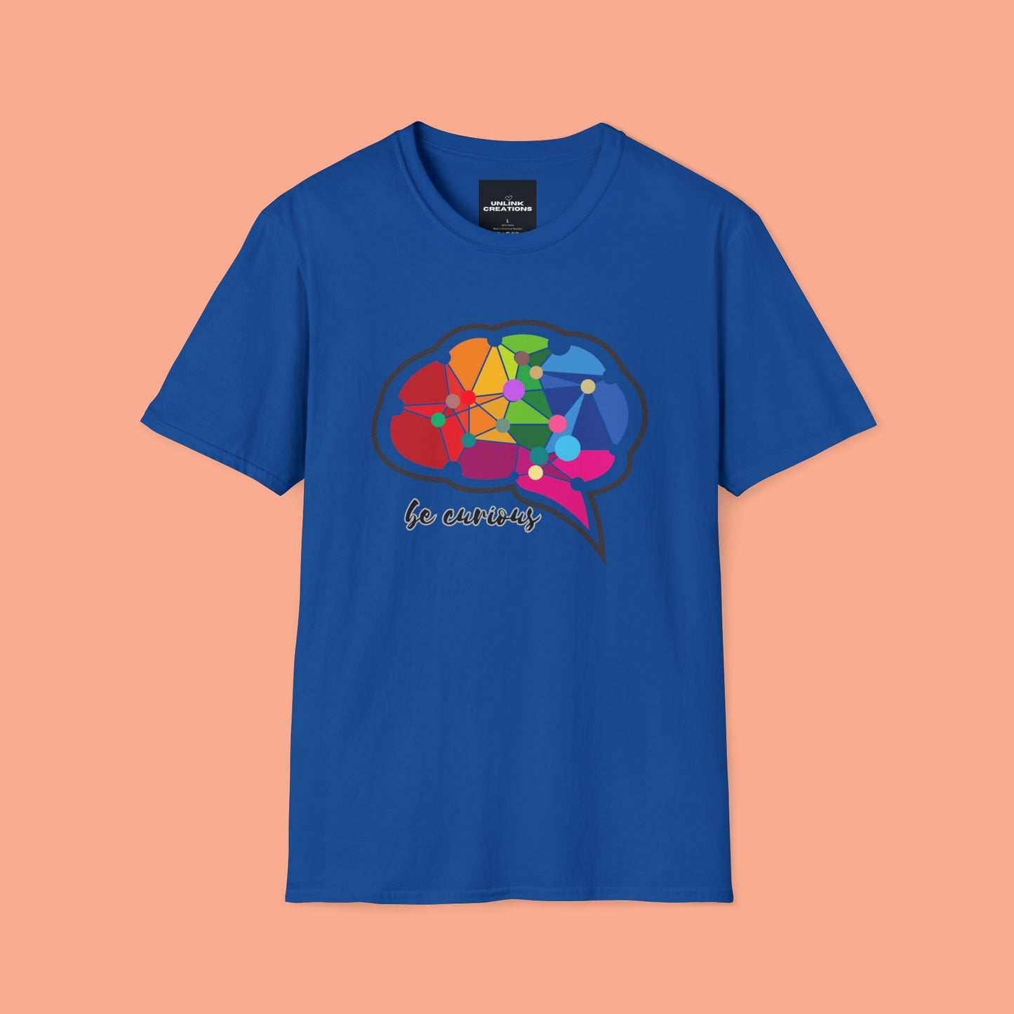 A beautiful brain takes the time to “be curious”. Check out the different colors as the design may change based on the shirt color. This is a Unisex Softstyle T-Shirt.