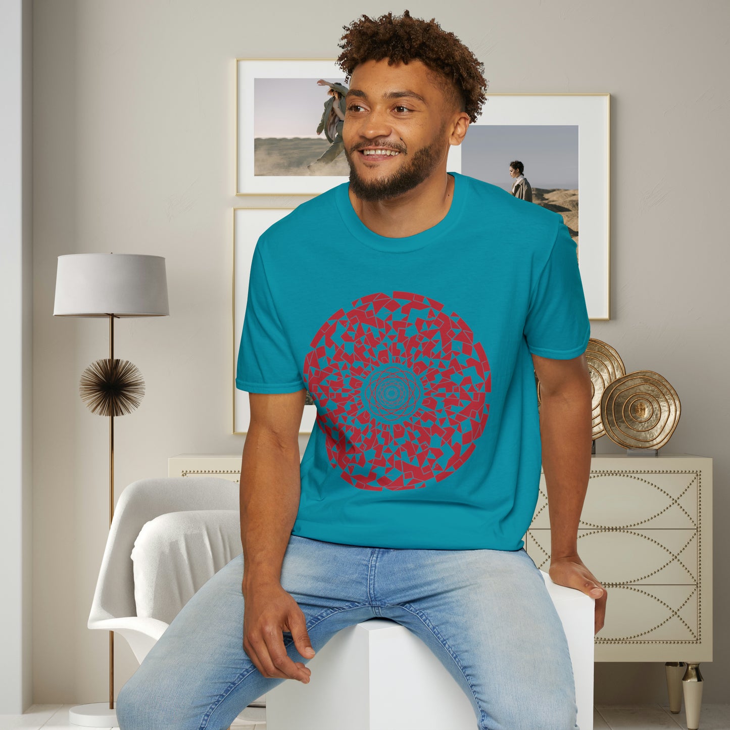 Abstract and beautiful design on this shirt for you. This is a Unisex Softstyle T-Shirt.