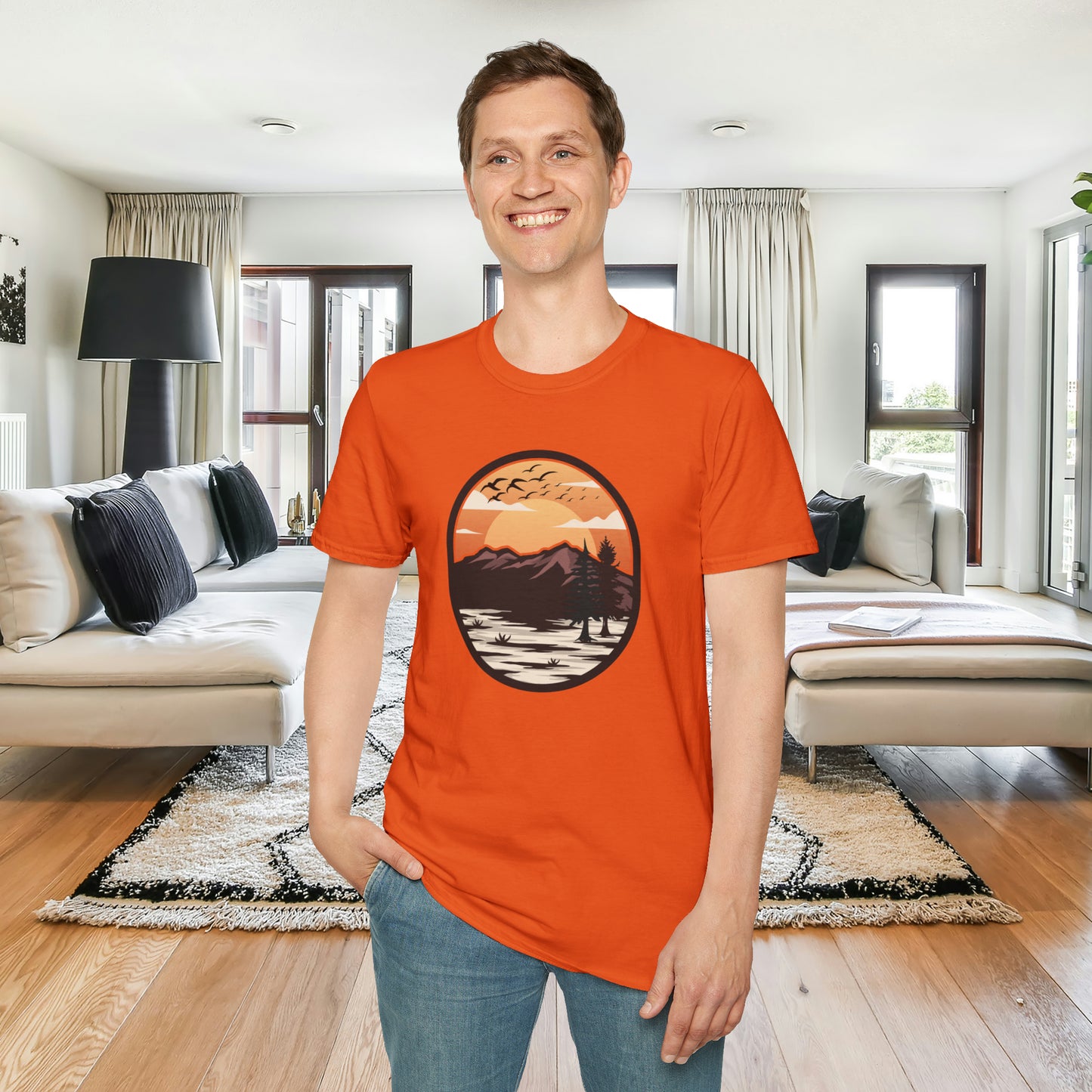 A shirt for all outdoor enthusiasts out there, a vibrantly designed Unisex Softstyle T-Shirt for you.