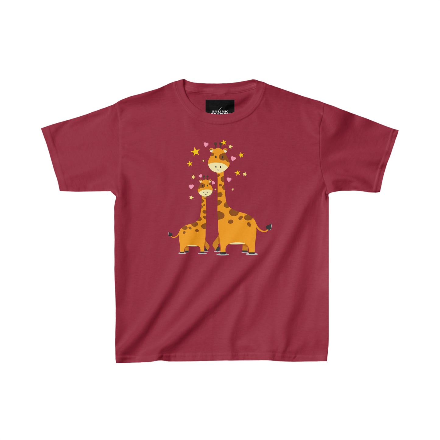 Mama and baby giraffes make this Kids Heavy Cotton™ Tee a keeper!