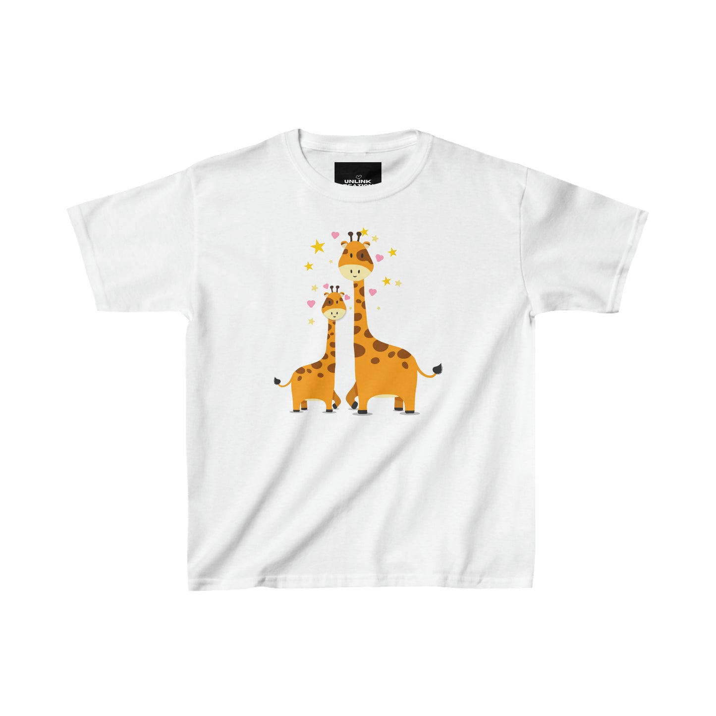 Mama and baby giraffes make this Kids Heavy Cotton™ Tee a keeper!