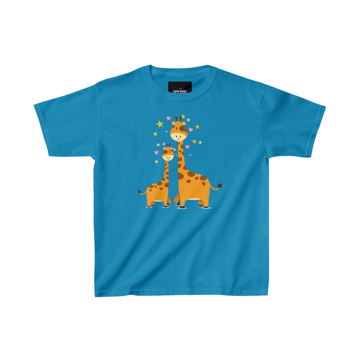 Mama and baby giraffes make this Kids Heavy Cotton™ Tee a keeper!