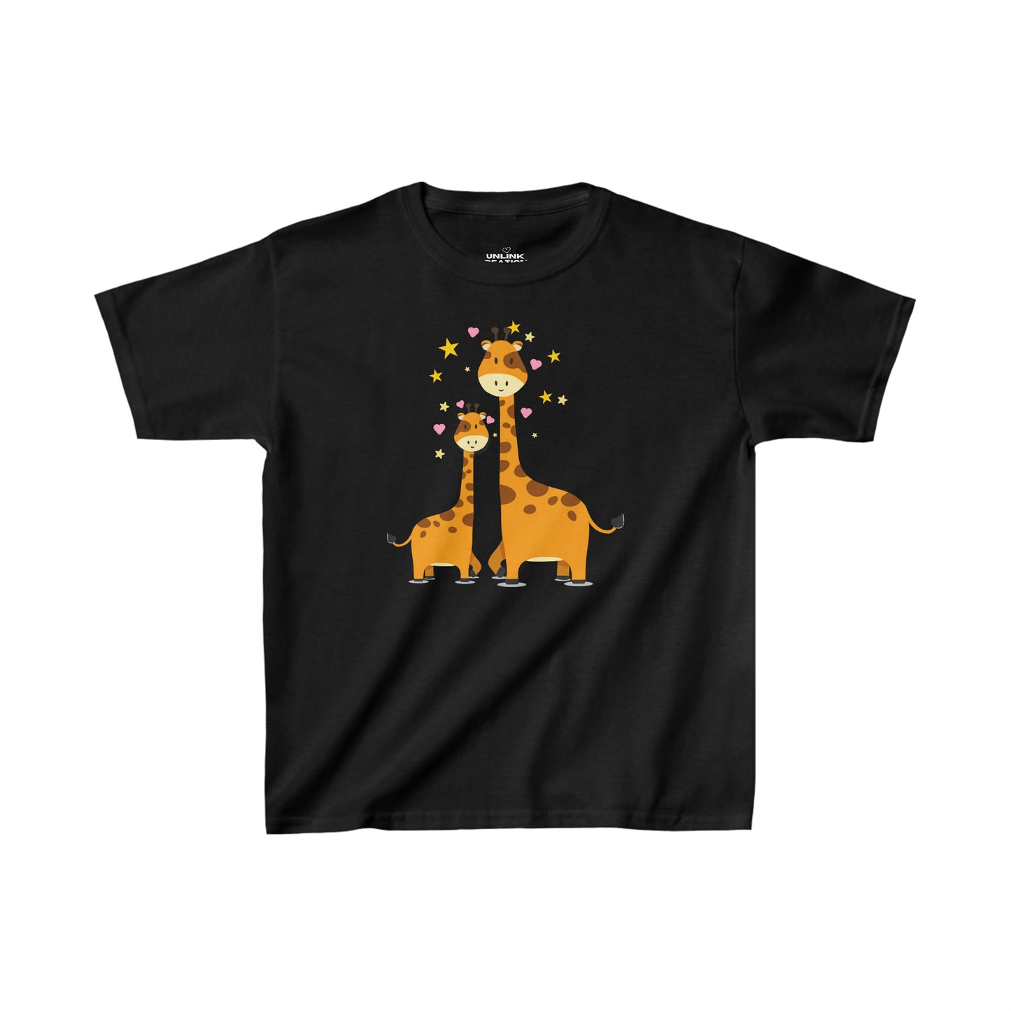 Mama and baby giraffes make this Kids Heavy Cotton™ Tee a keeper!