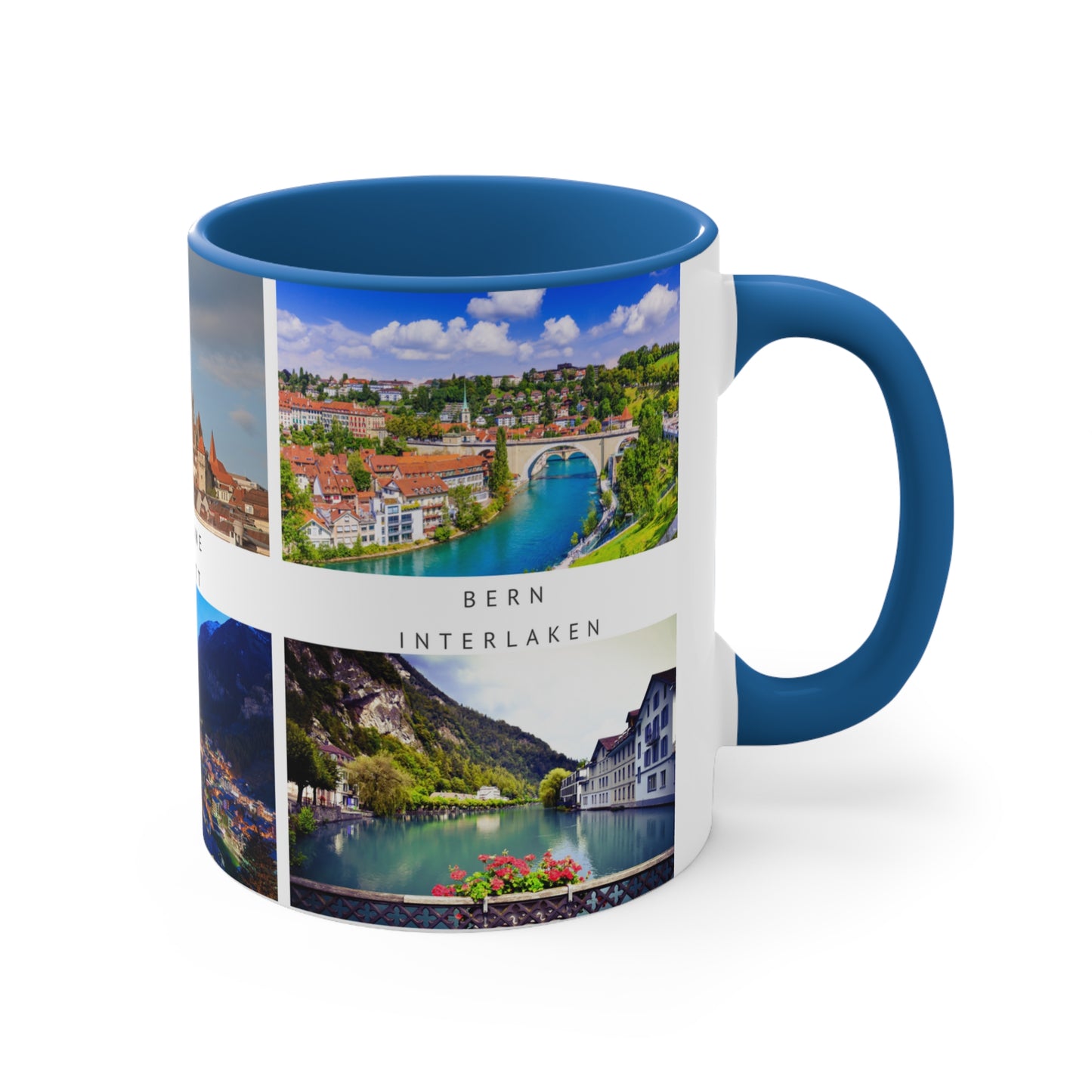 Switzerland! This Travel Accent Coffee Mug is a part of a Travel Series for you to choose from. 11oz. Great as a gift or get one to enjoy yourself.