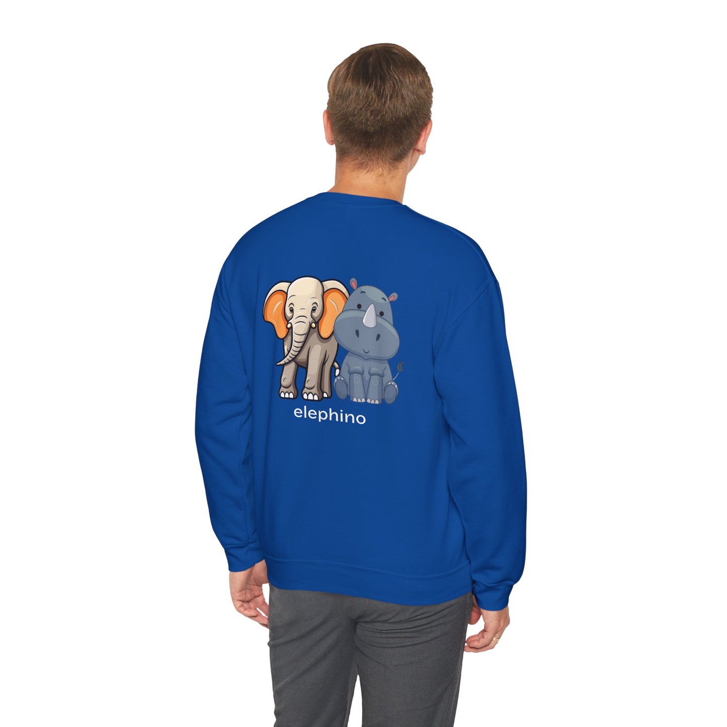 Funny Wildlife Elephino Crewneck Sweatshirt