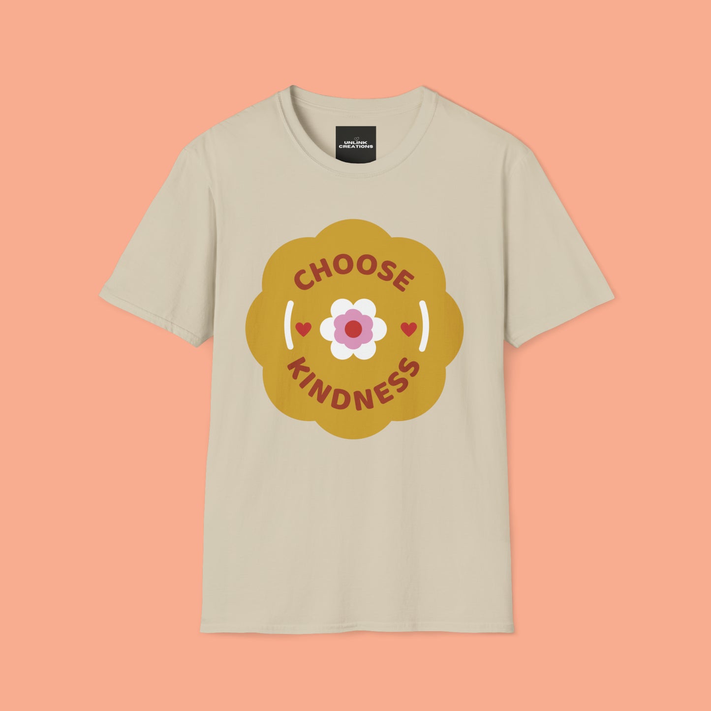 Flowery “CHOOSE KINDNESS” message on the shirt for you! This is a Unisex Softstyle T-Shirt.