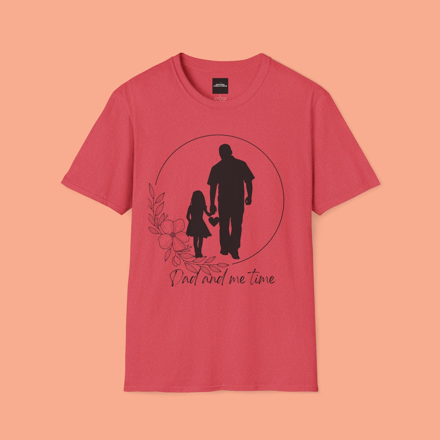 Sweet “Dad and me time” on this Unisex Softstyle T-Shirt. Celebrate Dads taking time to be Dads!
