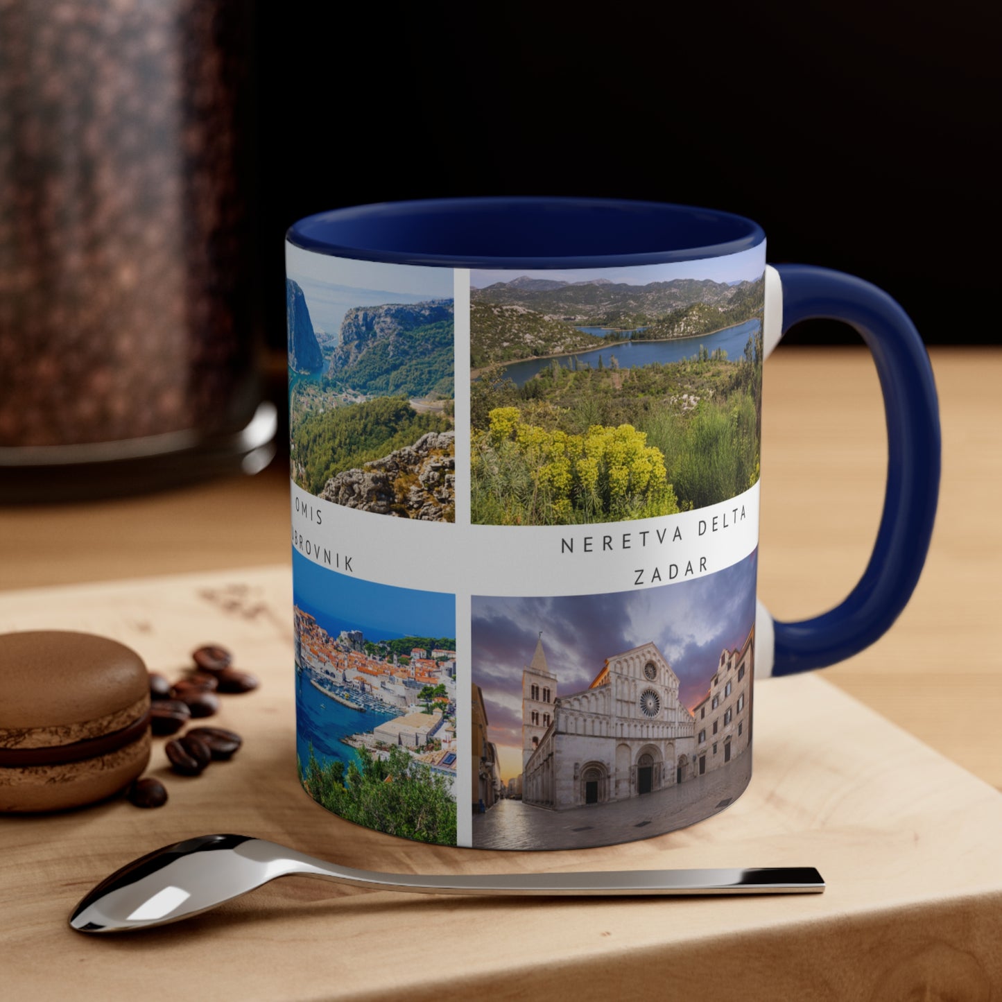 Croatia! This Travel Accent Coffee Mug is a part of a Travel Series for you to choose from. 11oz. Great as a gift or get one to enjoy yourself.