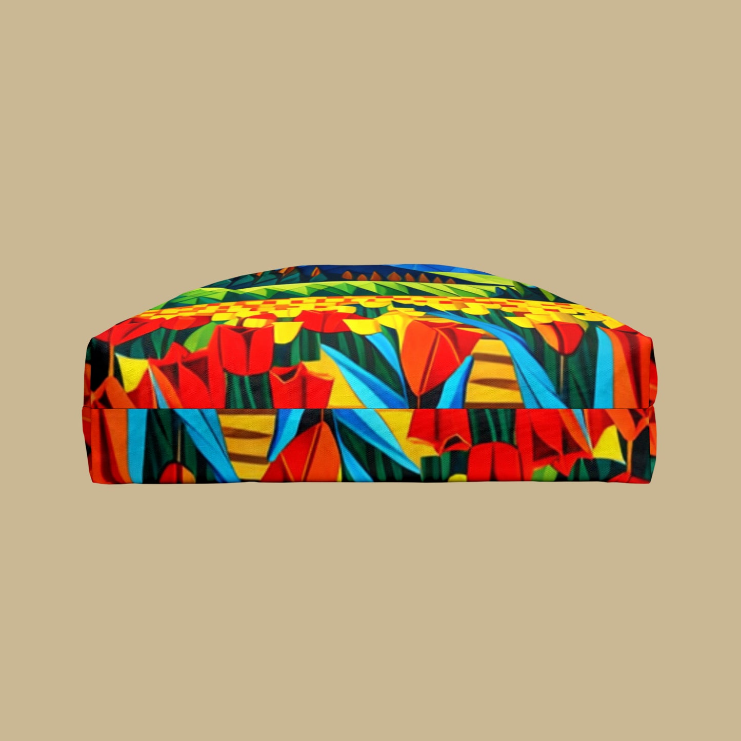 Dutch landscape in origami style inspired scenery on this beautiful Weekender Tote Bag.