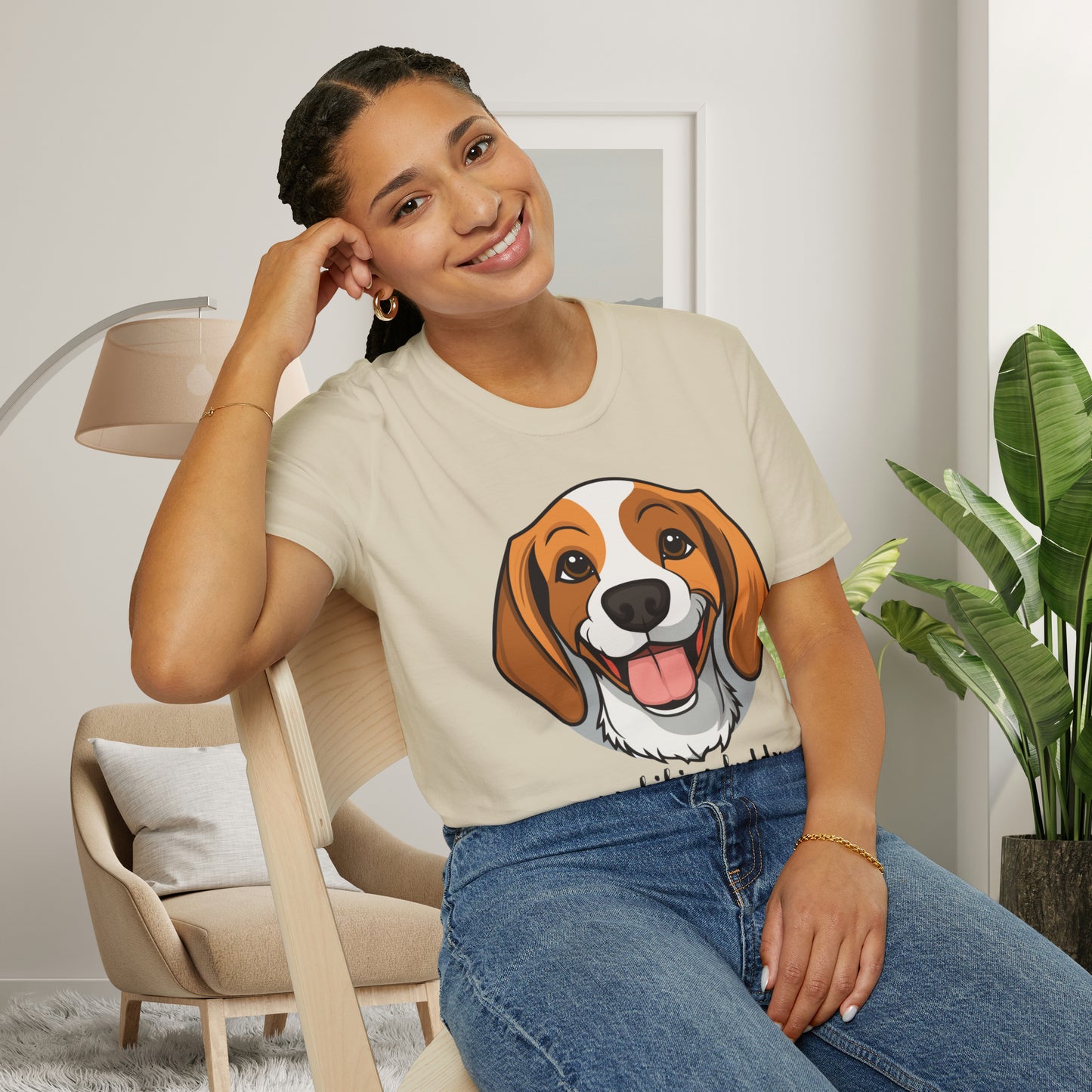 A great shirt for the dog lover who just can’t imagine a hike without their furry friend. This is a Unisex Softstyle T-Shirt.