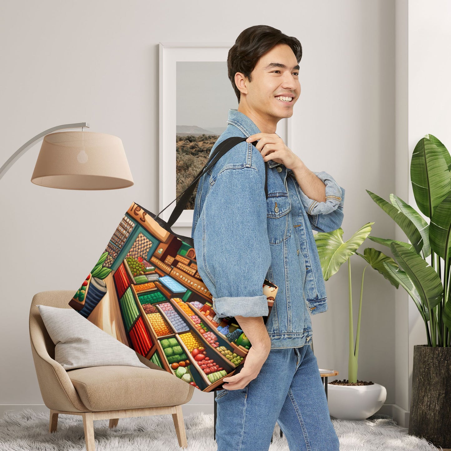 Reusable Weekender Tote Bag - Eco-Friendly Grocery Shopping Essential