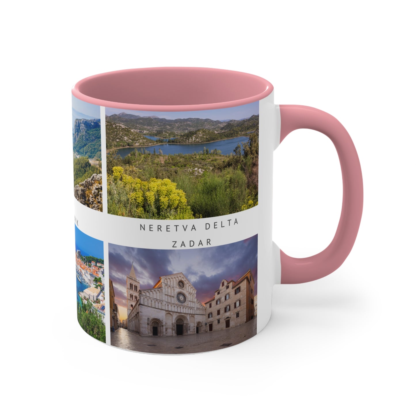 Croatia! This Travel Accent Coffee Mug is a part of a Travel Series for you to choose from. 11oz. Great as a gift or get one to enjoy yourself.