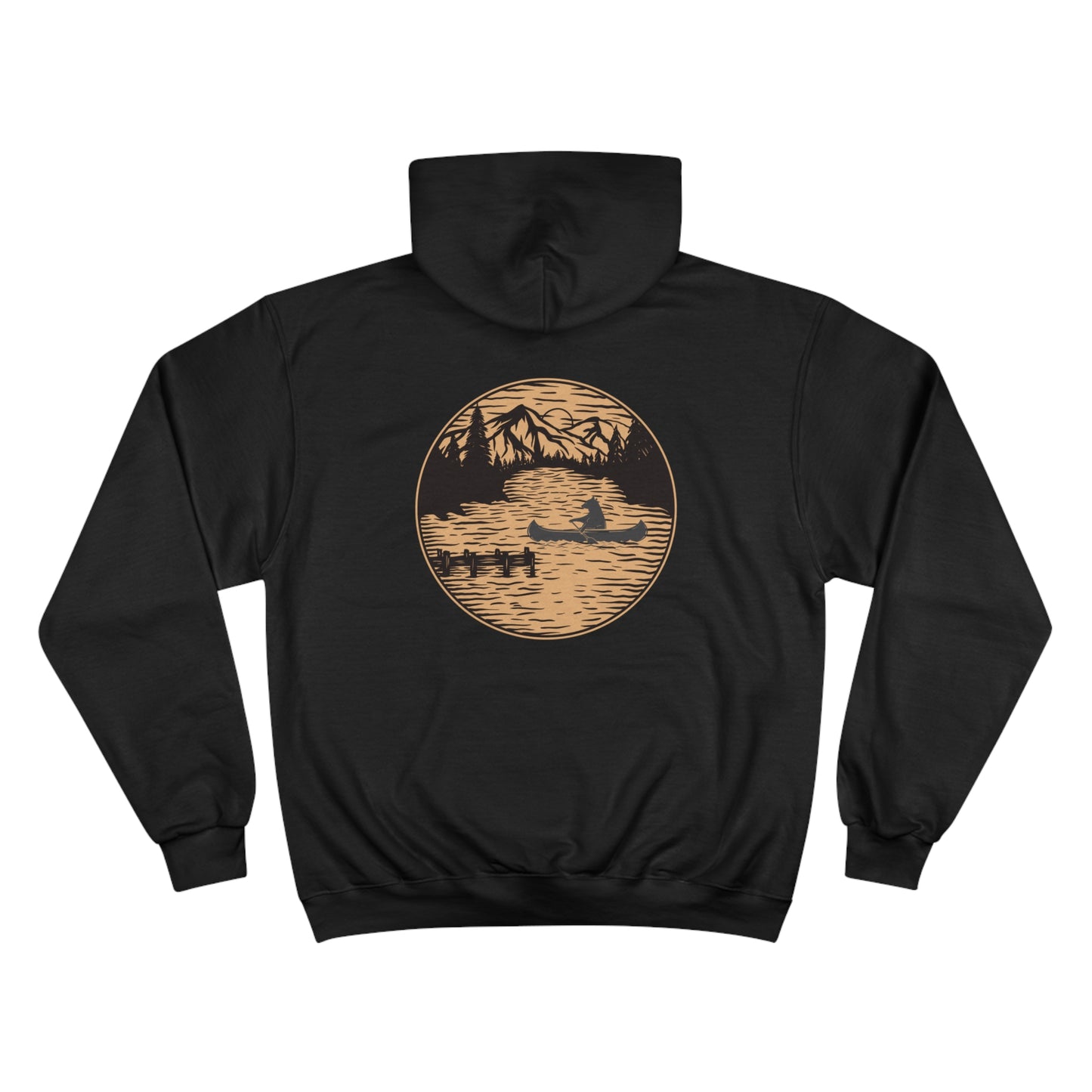 Bear Night Canoe Champion Hoodie