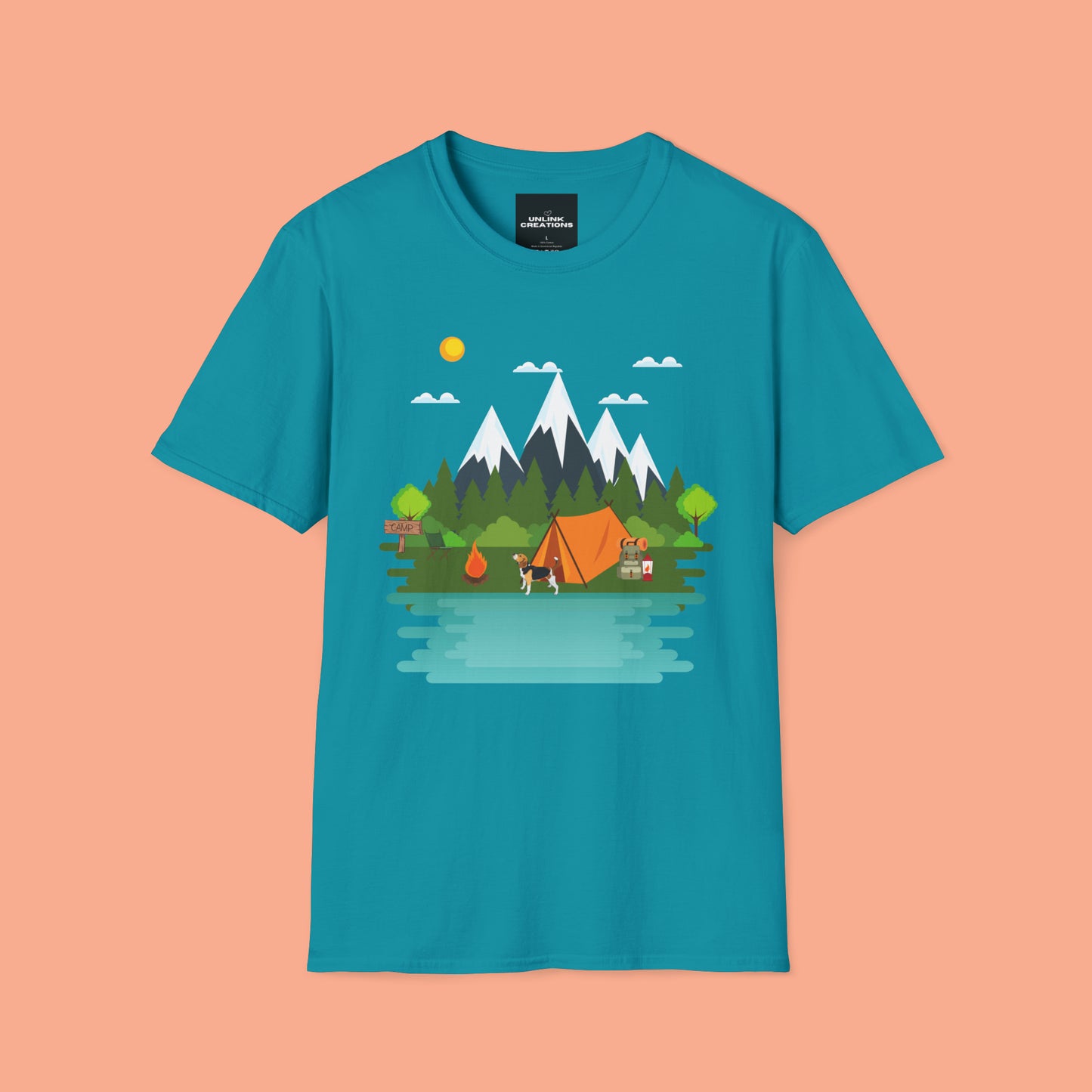 Love camping in the great outdoors? This is a shirt just for you! This is a Unisex Softstyle T-Shirt.