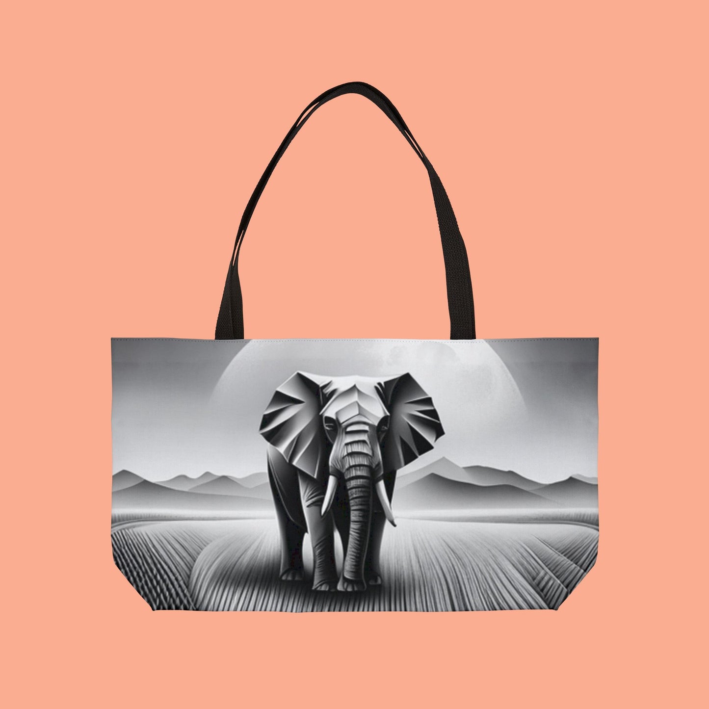 Elephant Origami Weekender Tote Bag