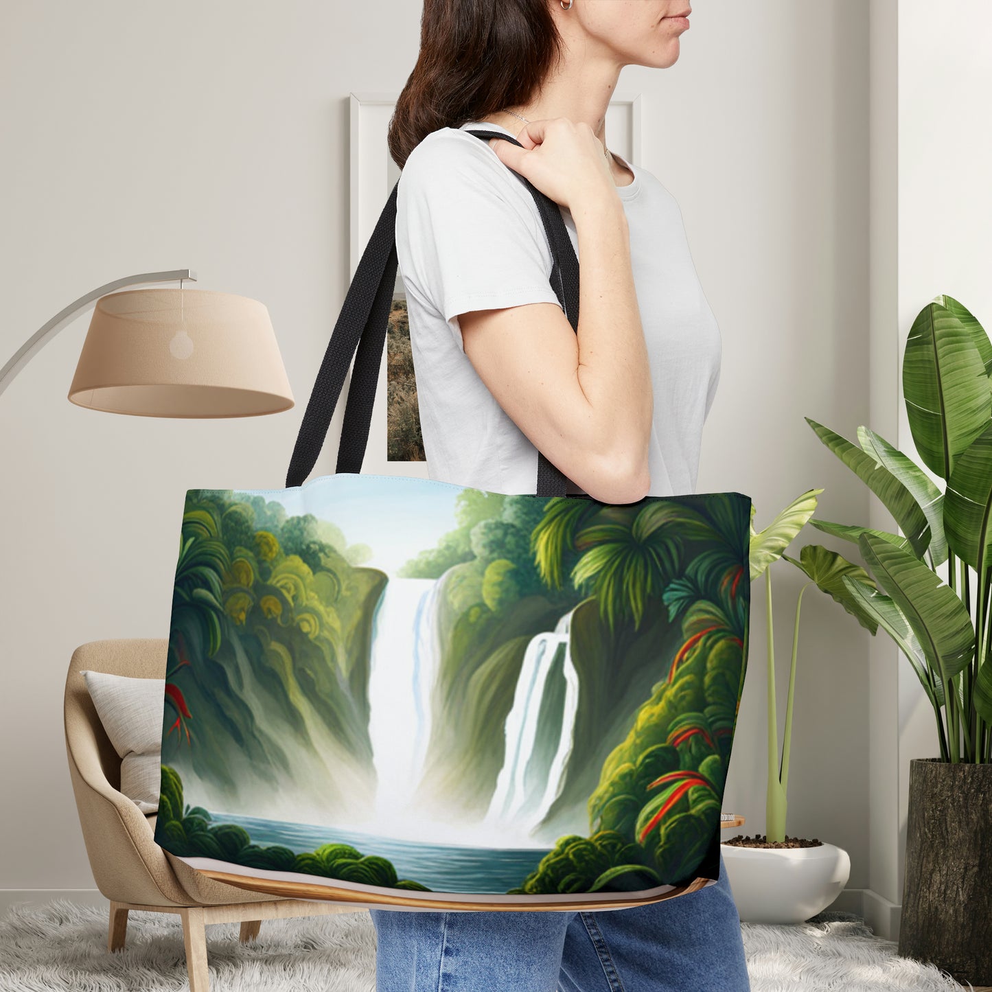Waterfalls Scene Weekender Tote Bag