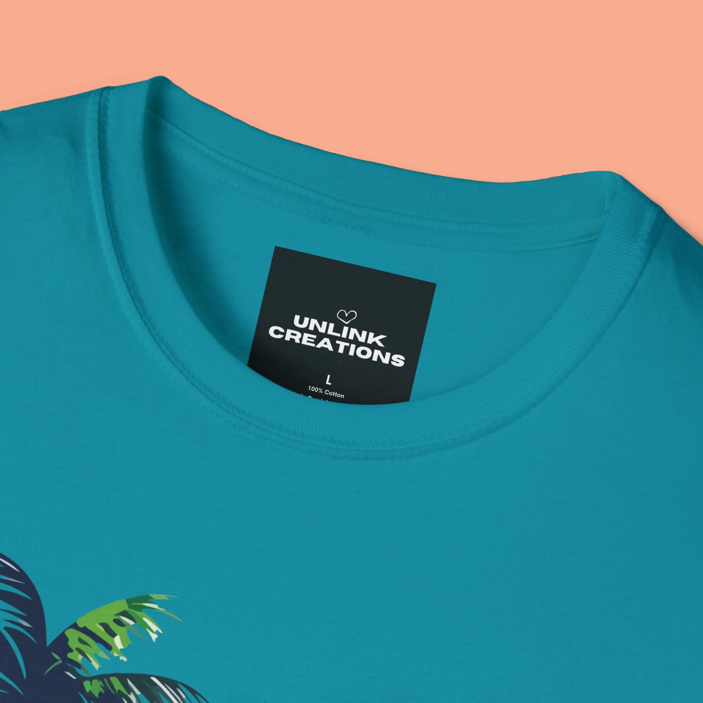 A peaceful paddle board yoga, anyone? With turtles, palm trees and yes the ocean and mountains. Enjoy! A Unisex Softstyle T-Shirt.