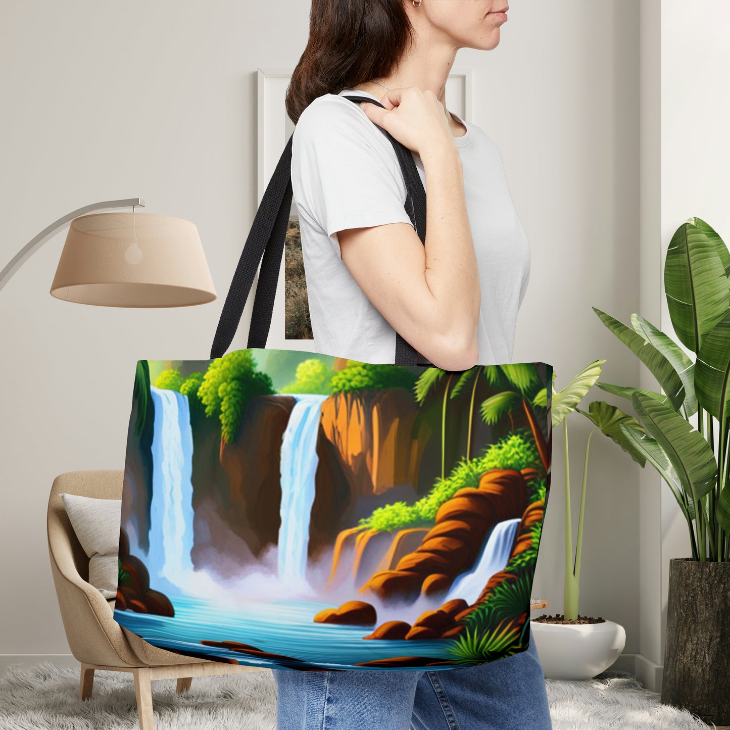 Waterfalls Scene Weekender Tote Bag