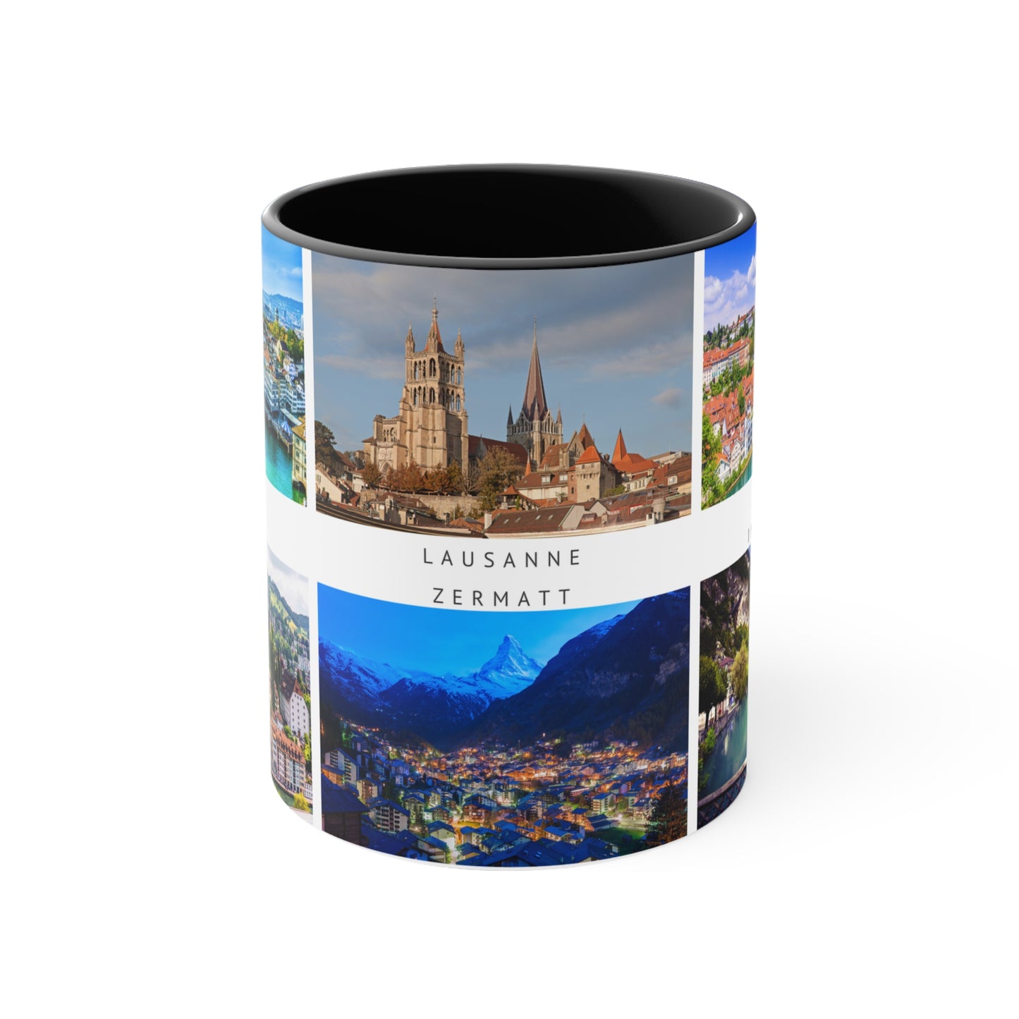 Switzerland! This Travel Accent Coffee Mug is a part of a Travel Series for you to choose from. 11oz. Great as a gift or get one to enjoy yourself.