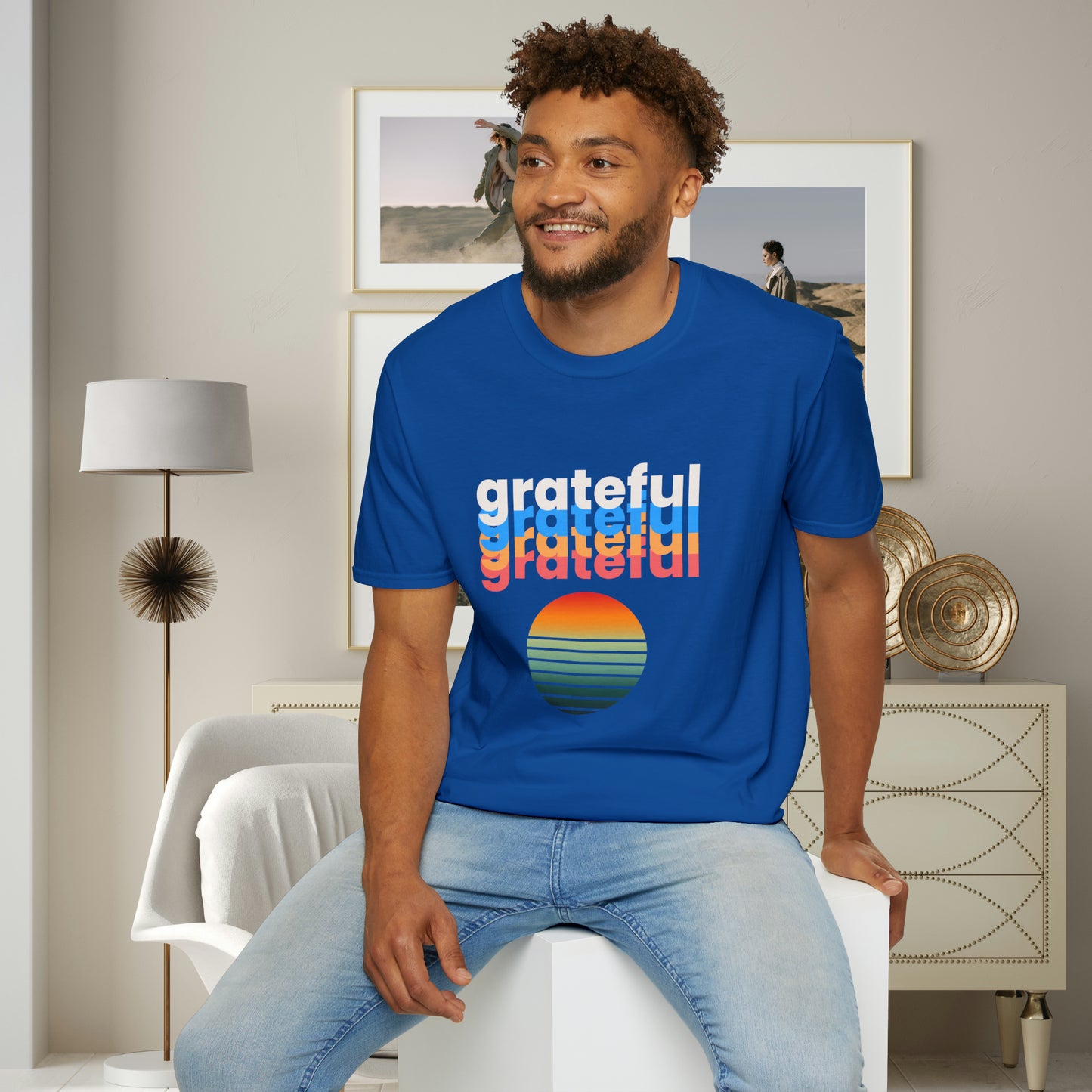 A grateful and sunny disposition Unisex Softstyle T-Shirt to brighten up your day!