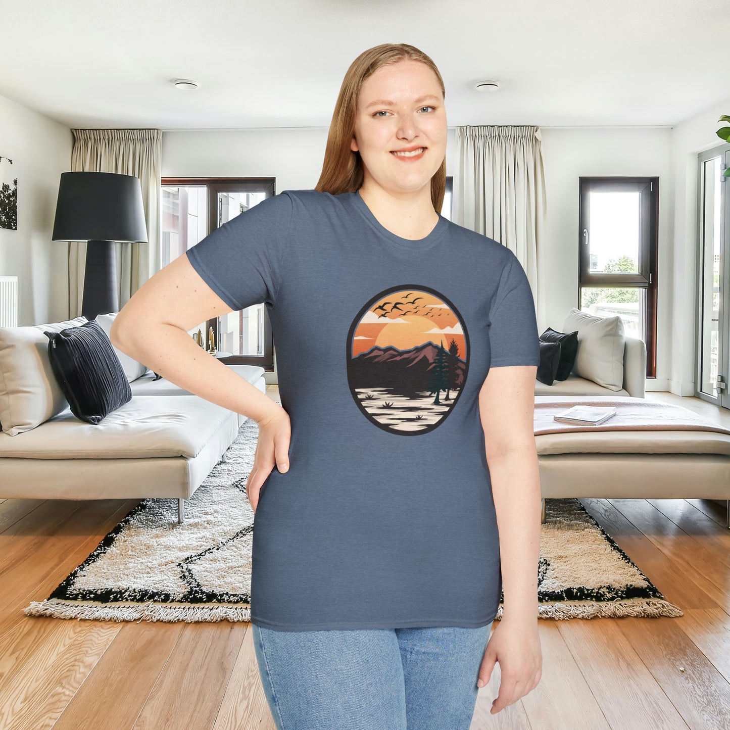 A shirt for all outdoor enthusiasts out there, a vibrantly designed Unisex Softstyle T-Shirt for you.
