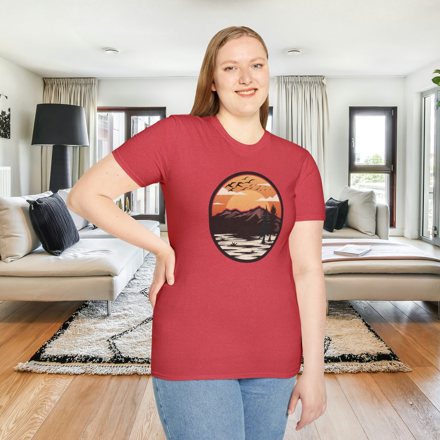 A shirt for all outdoor enthusiasts out there, a vibrantly designed Unisex Softstyle T-Shirt for you.