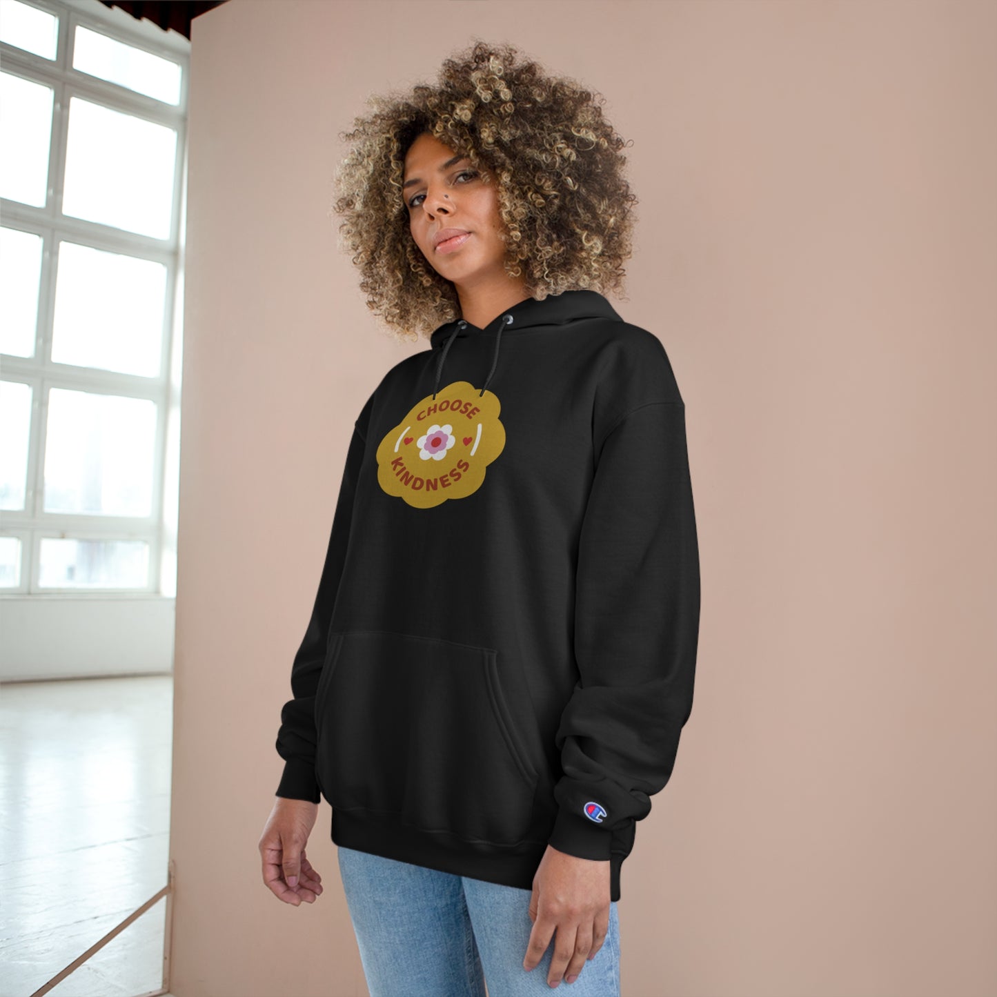 Floral Champion Hoodie - Choose Kindness & Make someone smile today