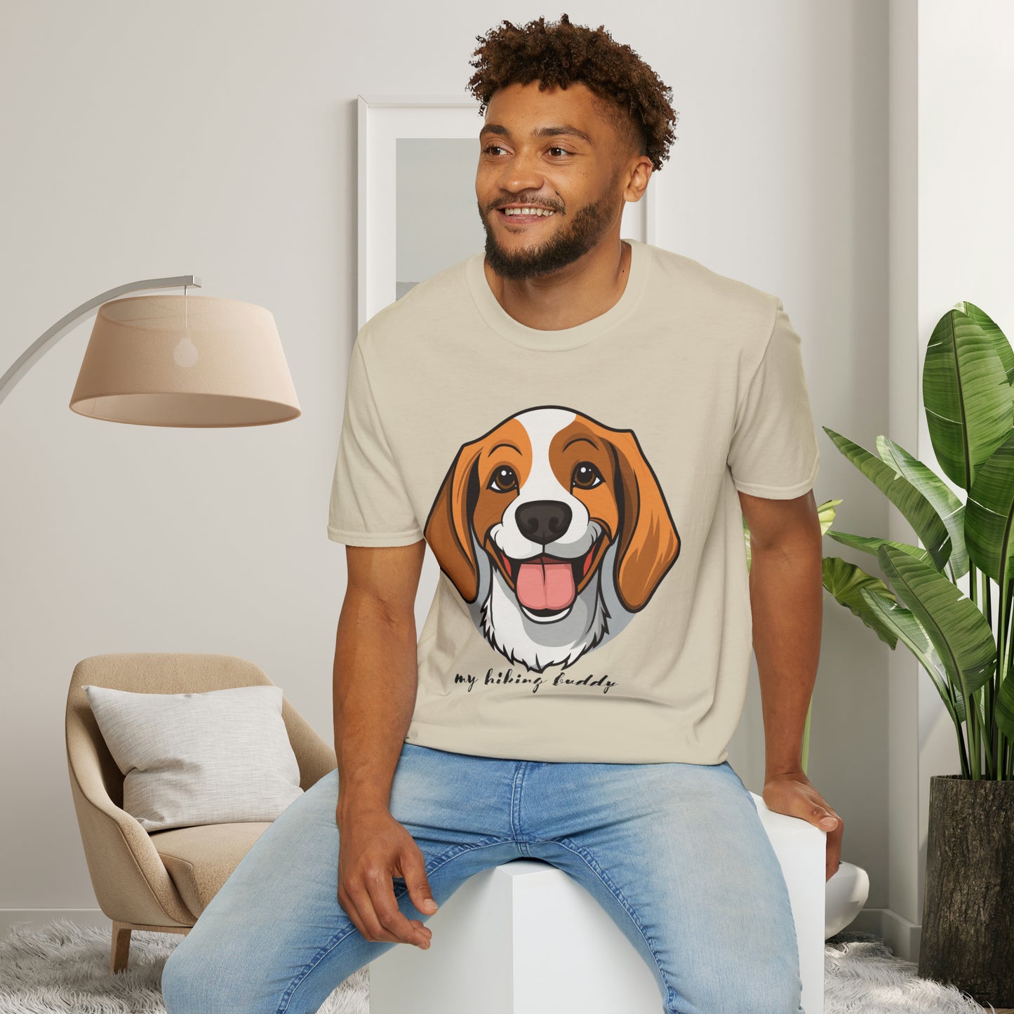 A great shirt for the dog lover who just can’t imagine a hike without their furry friend. This is a Unisex Softstyle T-Shirt.