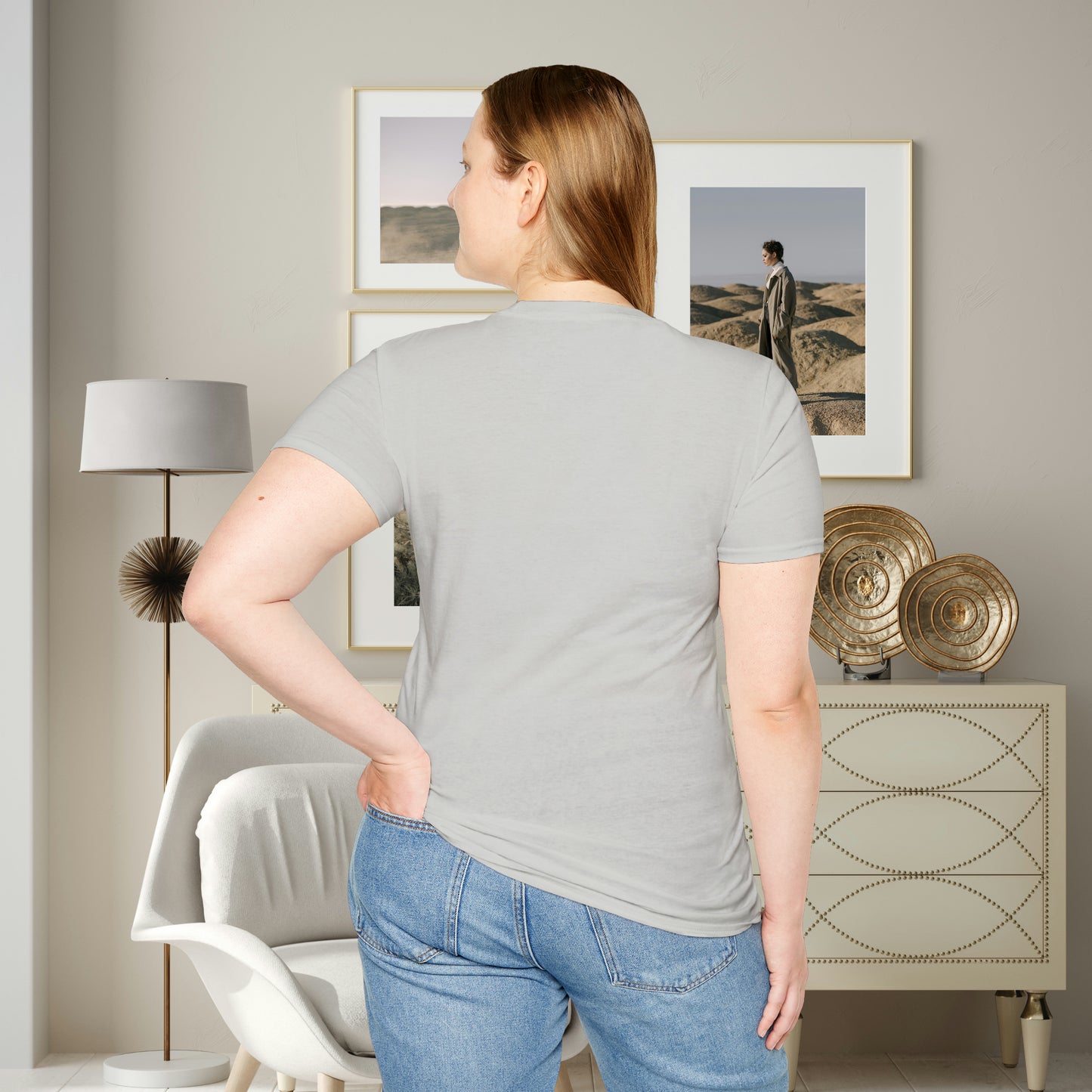 A cute cat with “Whiskers over everything” below it on this Unisex Softstyle T-Shirt. Cat lovers get this.