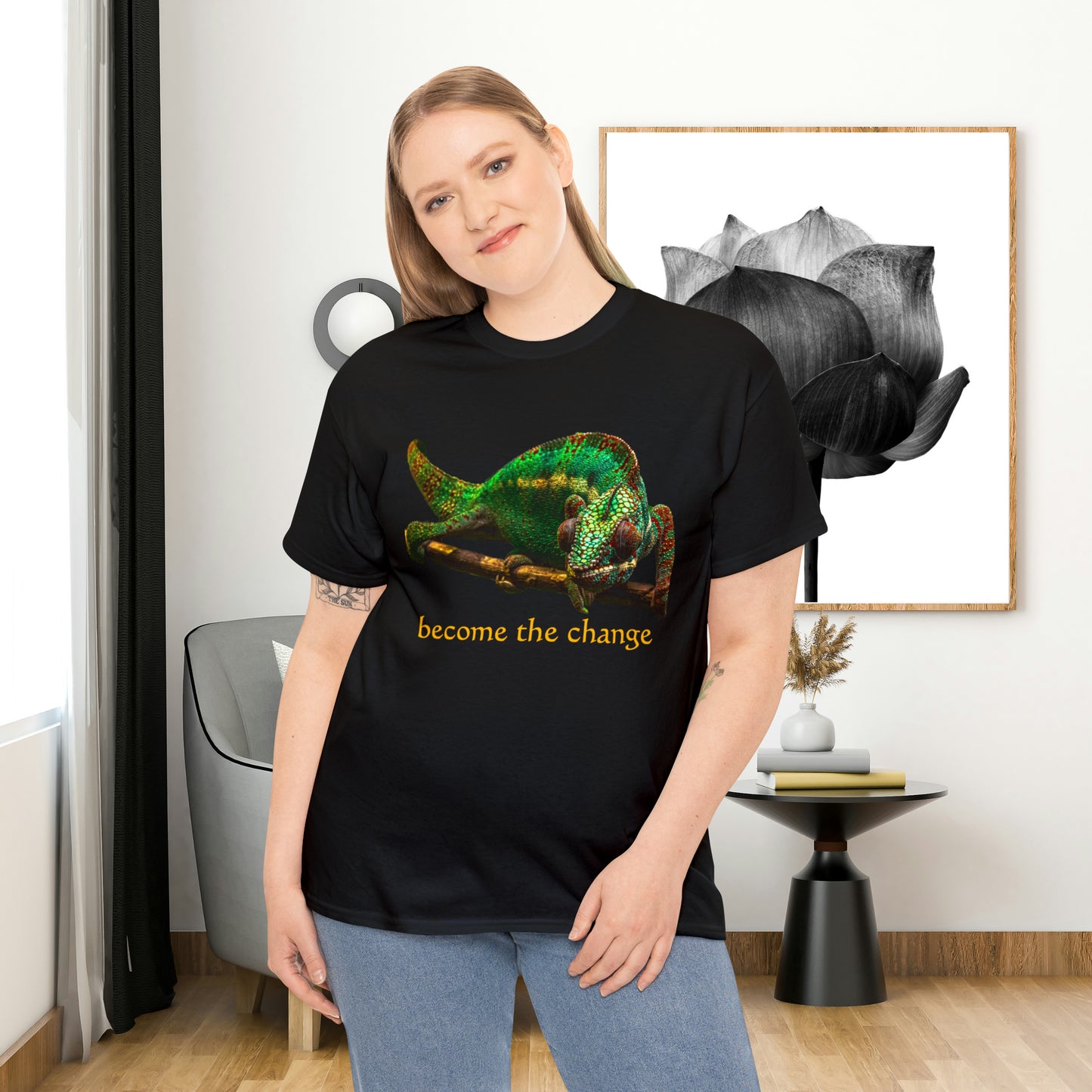 Want change? Don’t wait! “become the change" Unisex Heavy Cotton Tee makes for a great gift or get one to enjoy yourself. Change can be very good indeed!