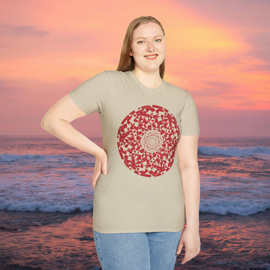 Abstract and beautiful design on this shirt for you. This is a Unisex Softstyle T-Shirt.