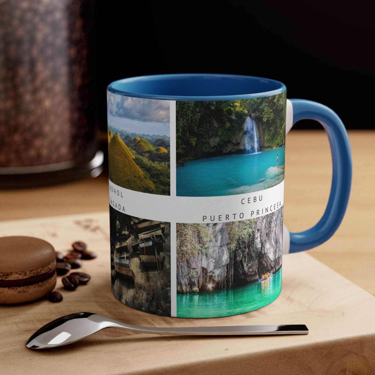 Philippines! This Travel Accent Coffee Mug is a part of a Travel Series for you to choose from. 11oz. Great as a gift or get one to enjoy yourself.