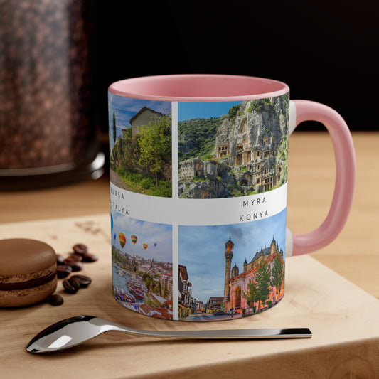 Turkey! This Travel Accent Coffee Mug is a part of a Travel Series for you to choose from. 11oz. Great as a gift or get one to enjoy yourself.