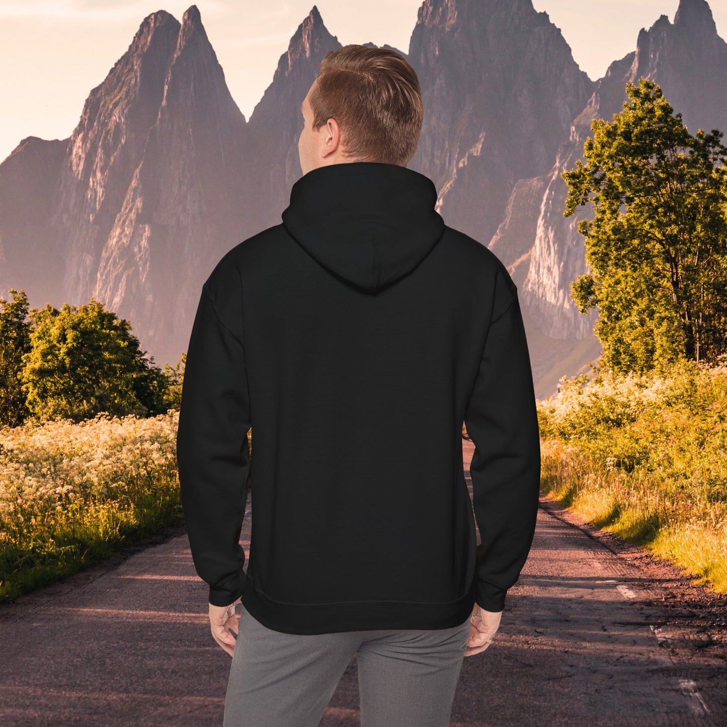 A nature walk with the doggies is so much fun! Enjoy this Unisex Heavy Blend™ Hooded Sweatshirt