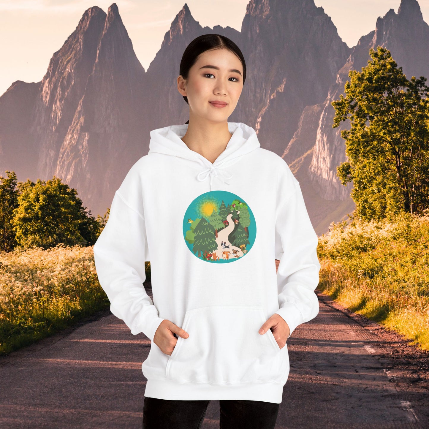 Nature Hiking Hoodie - Fun Design for Dog Lovers