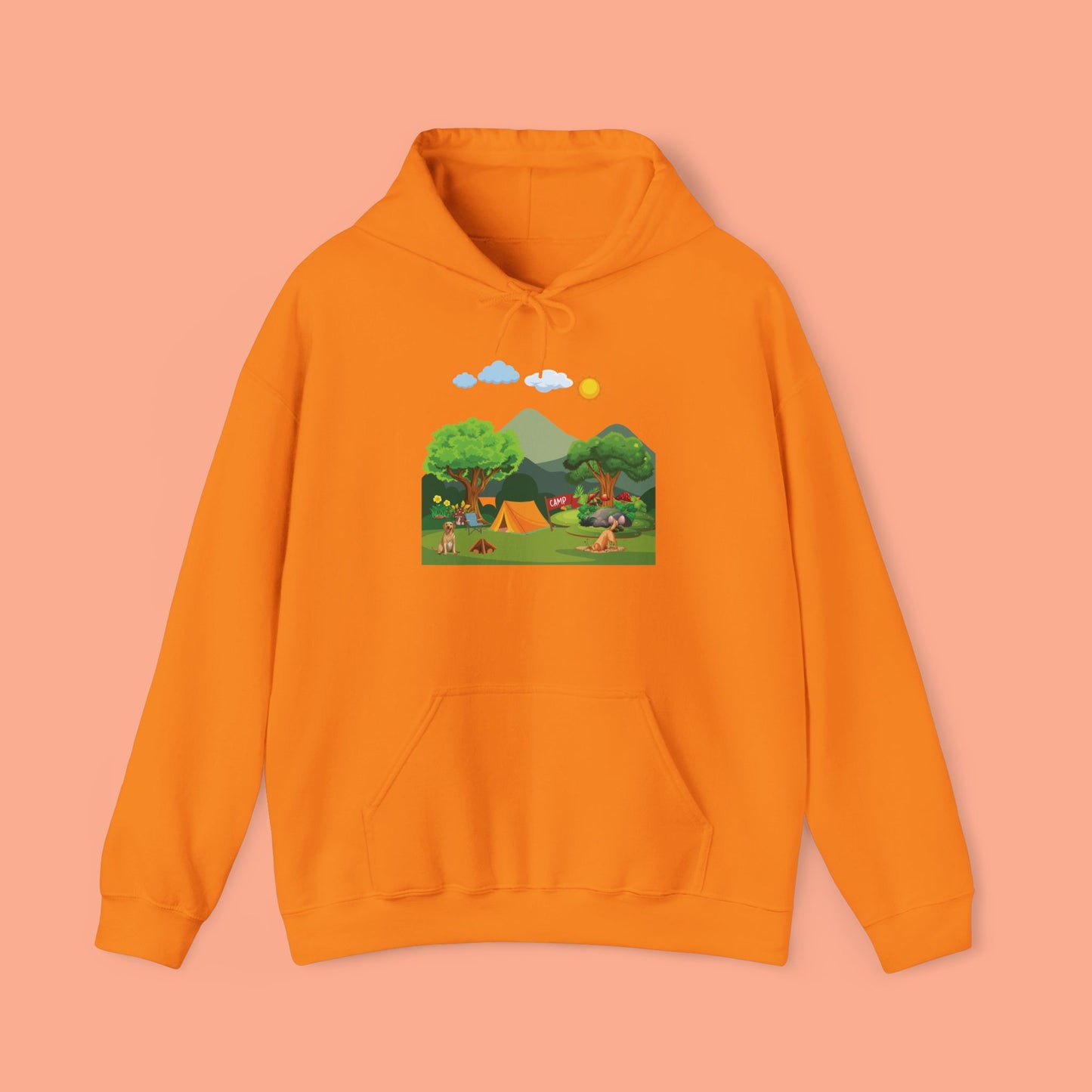 Fun Mountain Camping with the Doggies Unisex Hoodie