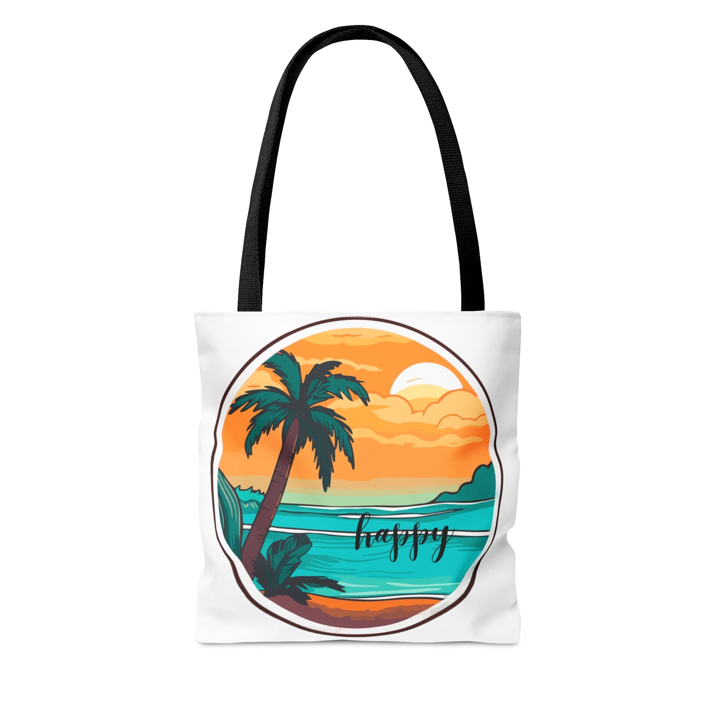 Is the beach your happy place? If so, then this Tote Bag is for you! Come in 3 sizes to meet your needs.