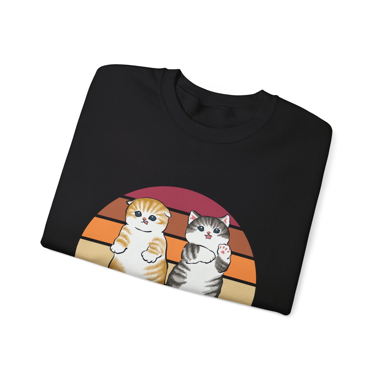 Beautiful retro design for all the Cat Lovers out there in a Unisex Heavy Blend™ Crewneck Sweatshirt.