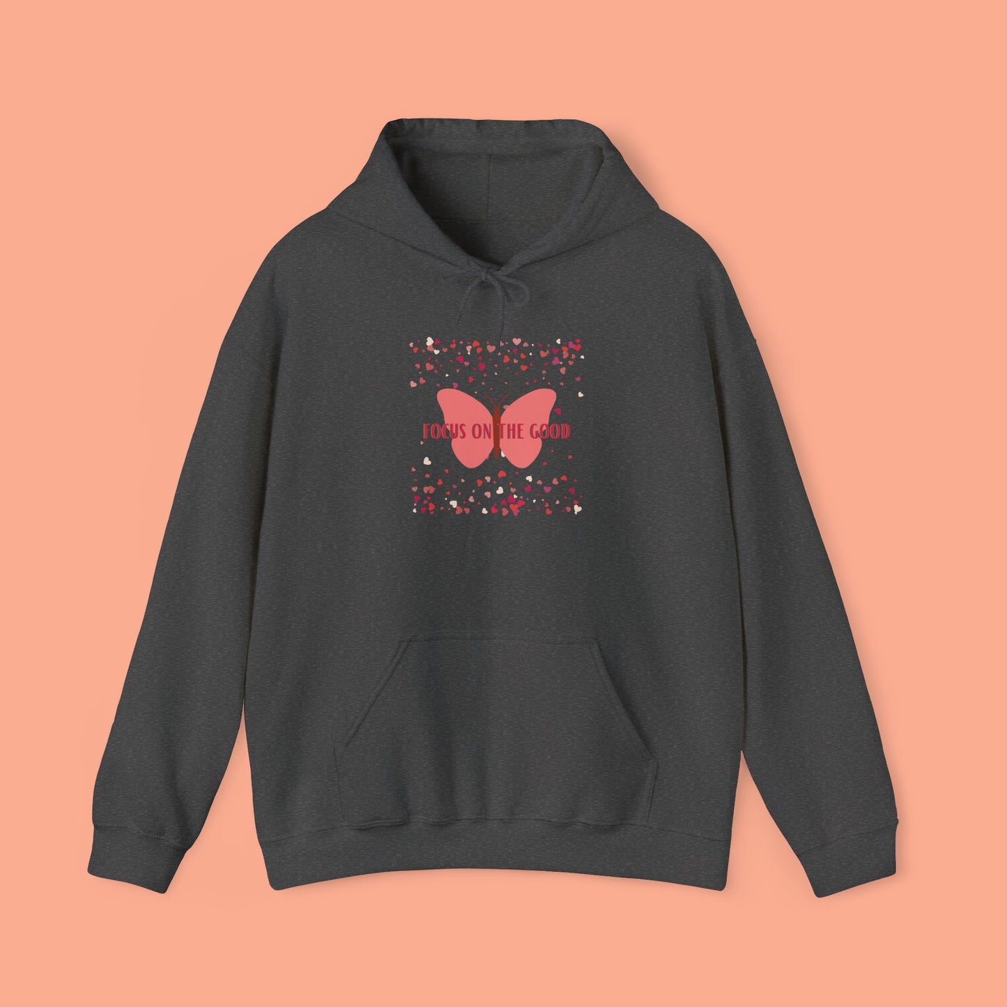 Butterfly Hearts Hoodie Sweatshirt - Focus on the Good