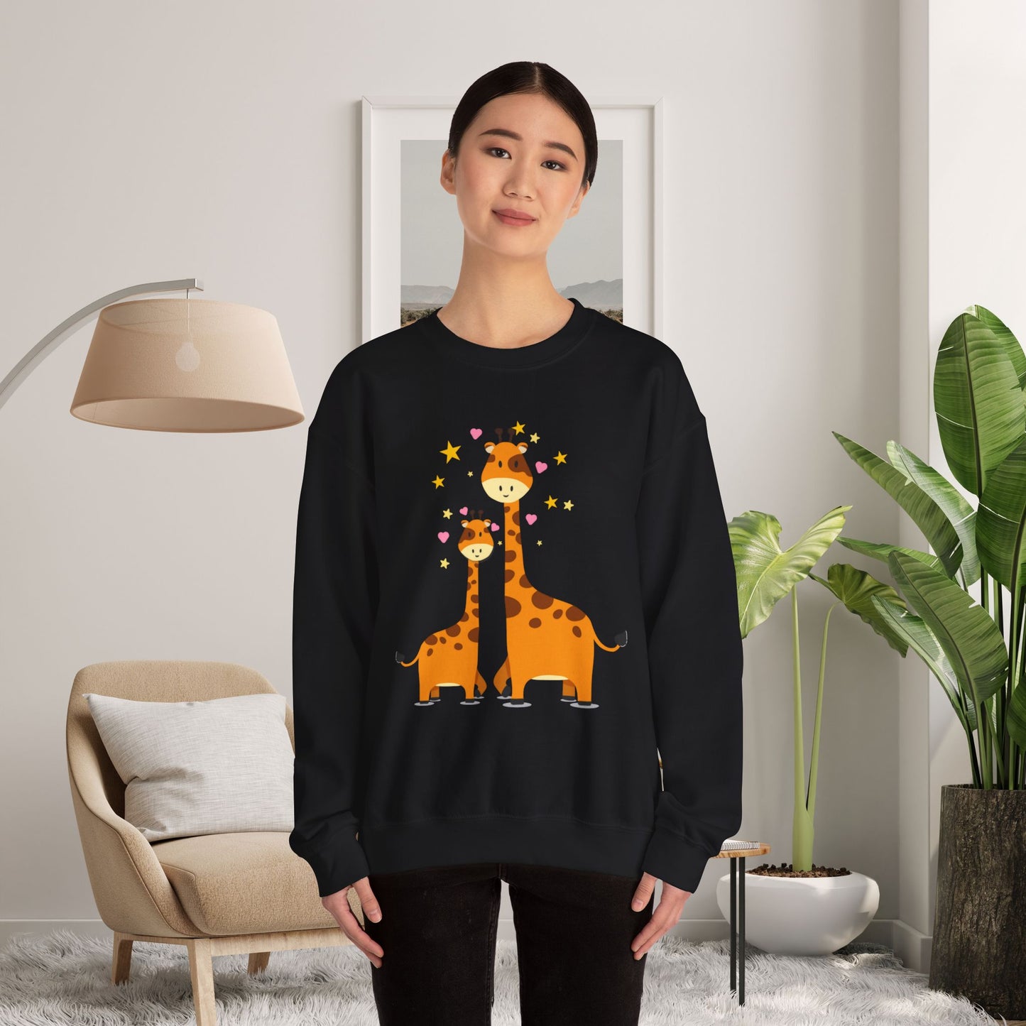 Love giraffes? Here’s the sweatshirt for you, celebrating adorable mama and baby giraffe love! Give the gift of this Unisex Heavy Blend™ Crewneck Sweatshirt or get one for yourself.