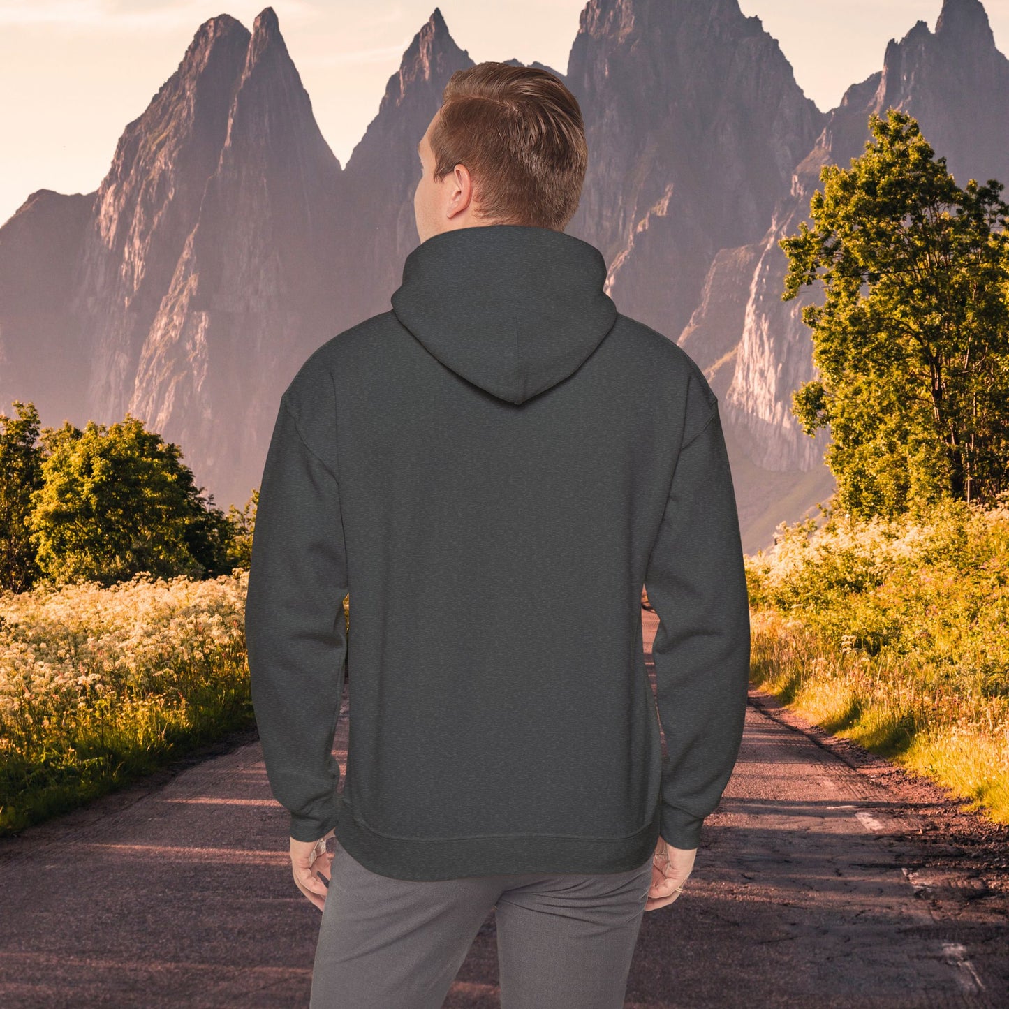 A nature walk with the doggies is so much fun! Enjoy this Unisex Heavy Blend™ Hooded Sweatshirt