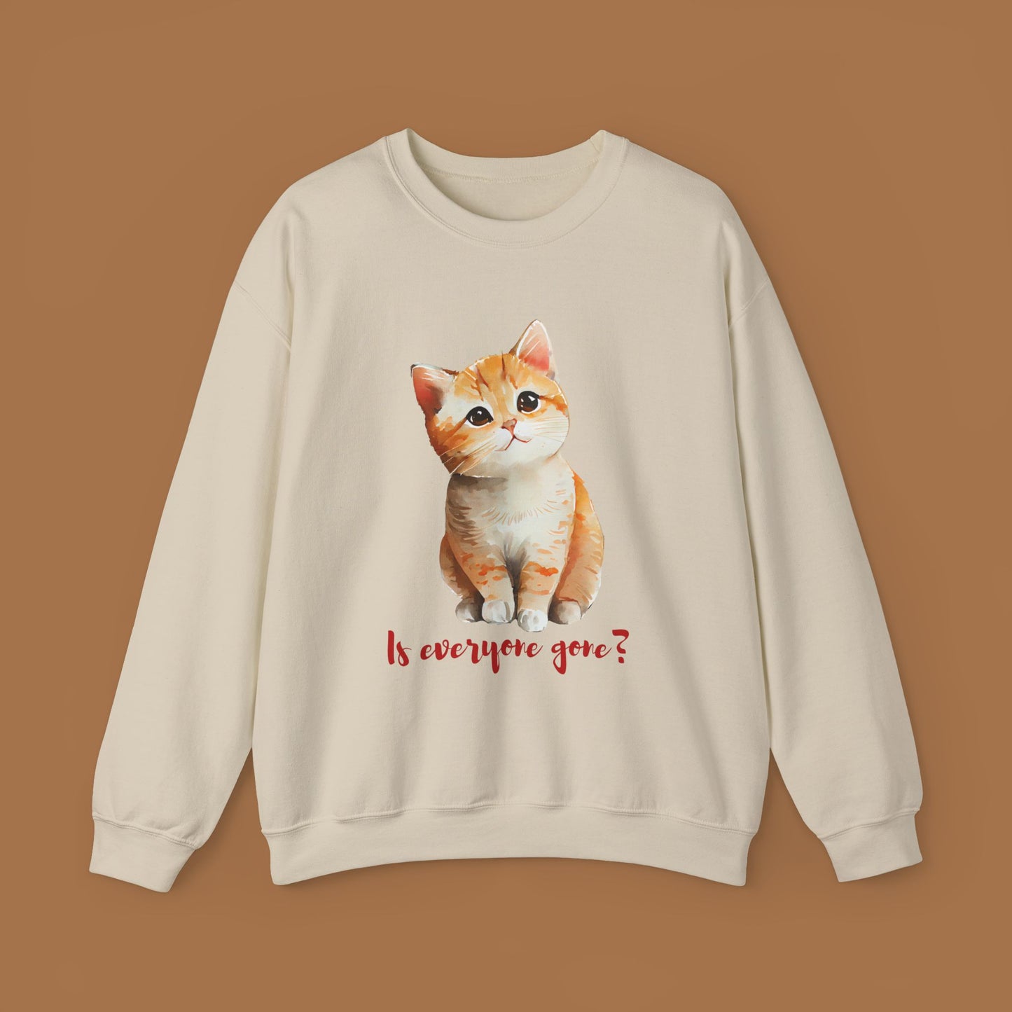 Cat Lover Unisex Sweatshirt - 'Is everyone gone?'