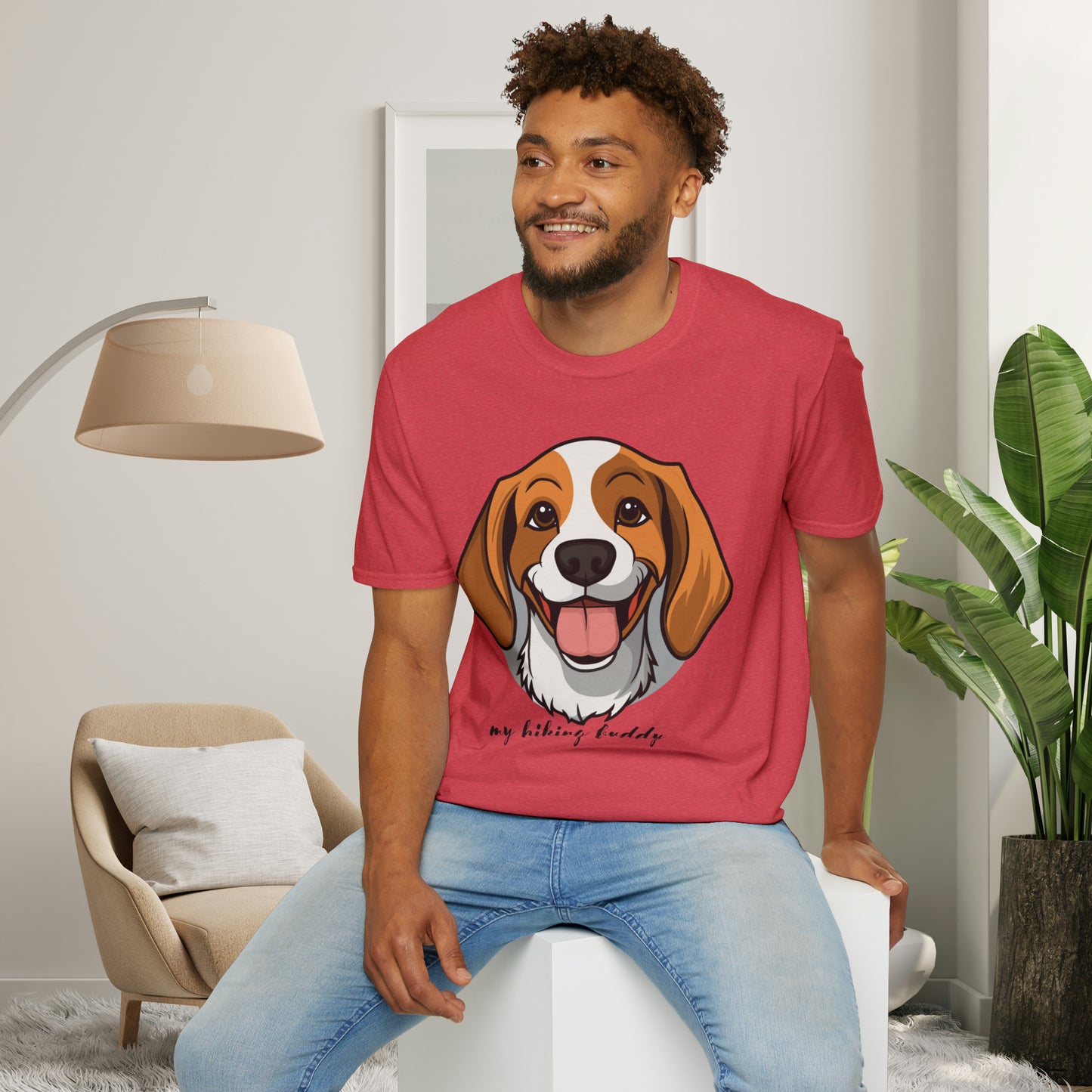 A great shirt for the dog lover who just can’t imagine a hike without their furry friend. This is a Unisex Softstyle T-Shirt.