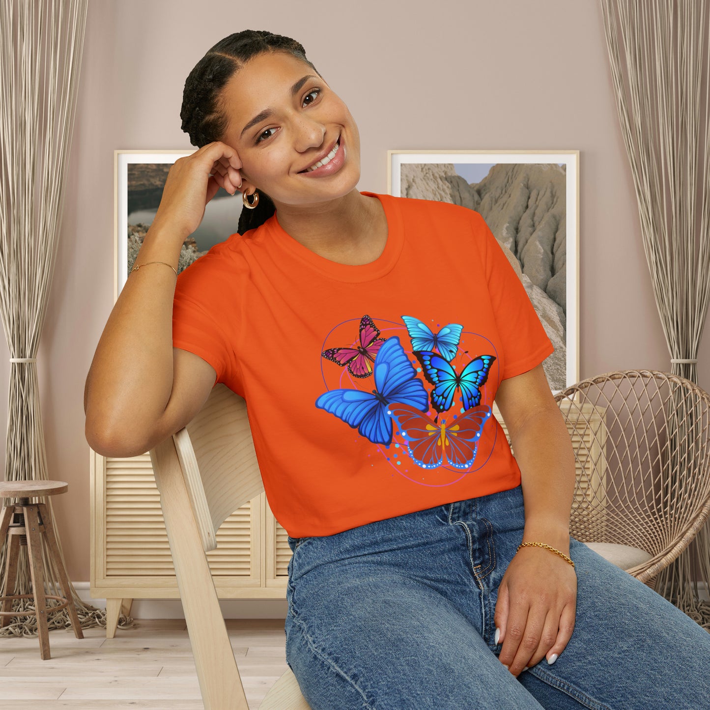 Butterflies are beautiful and fascinating! Over 17,500 recorded butterfly species. This Unisex Softstyle T-Shirt is for that butterfly lover.