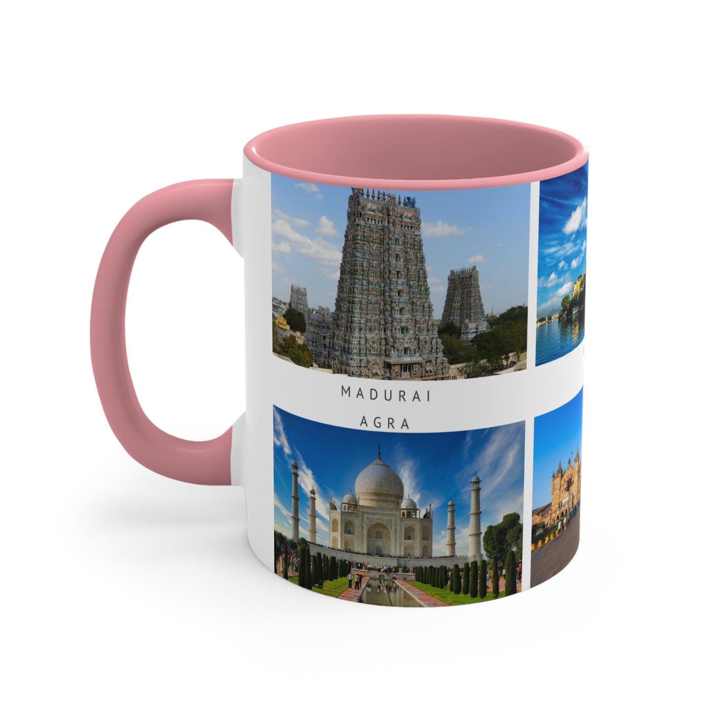 India! This Travel Accent Coffee Mug is a part of a Travel Series for you to choose from. 11oz. Great as a gift or get one to enjoy yourself.