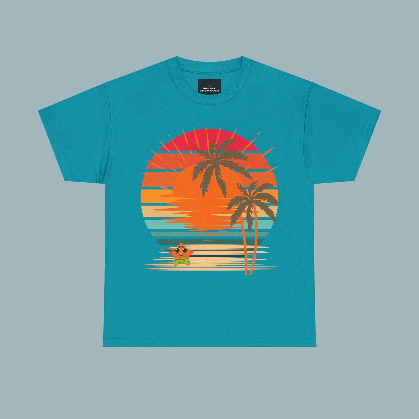 Sunset Beach Palm Trees Tee — Happy Starfish Design